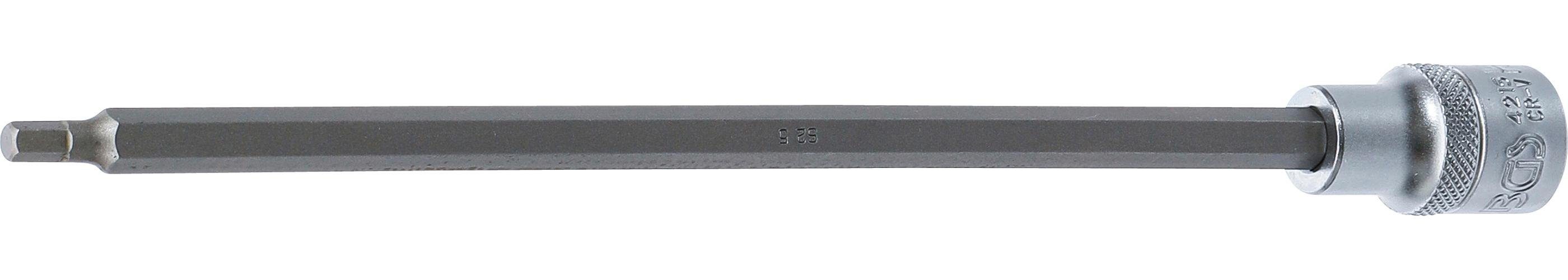 BGS technic Sechskant-Bit Bit-Einsatz, Länge 240 mm, Antrieb Innenvierkant 12,5 mm (1/2), Innensechskant 5 mm