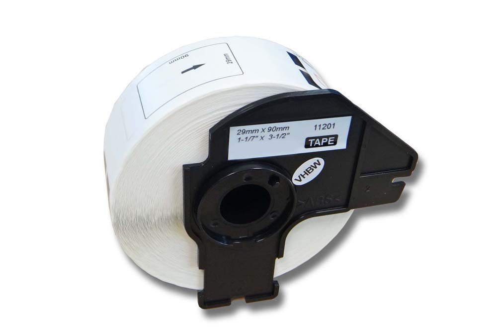 vhbw Etikettenpapier passend für Brother PT QL500BW, QL-1110NWB, QL-500, QL-500A, QL500BS