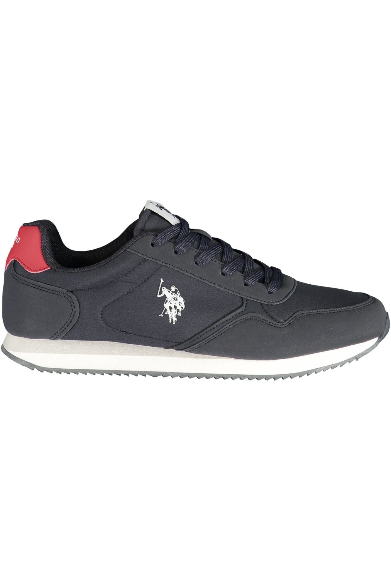 U.S. Polo Sneaker Herren-Sportschuh Blau mit Roten Details und