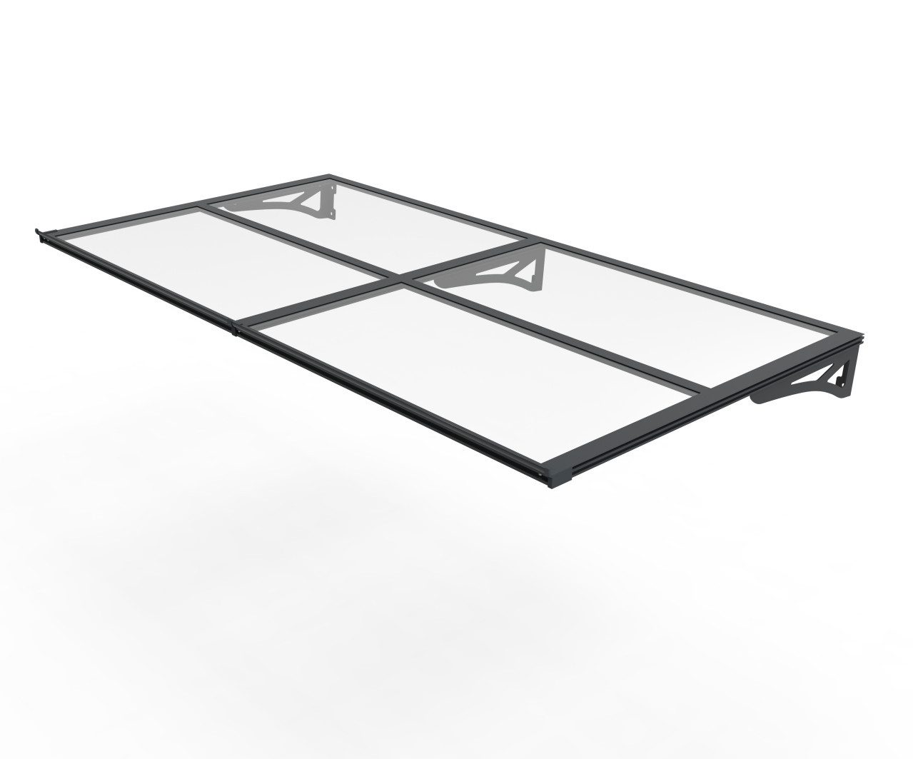 Trend Line Vordach TrendLine Vordach Bordeaus Aluminium schwarz 200 x