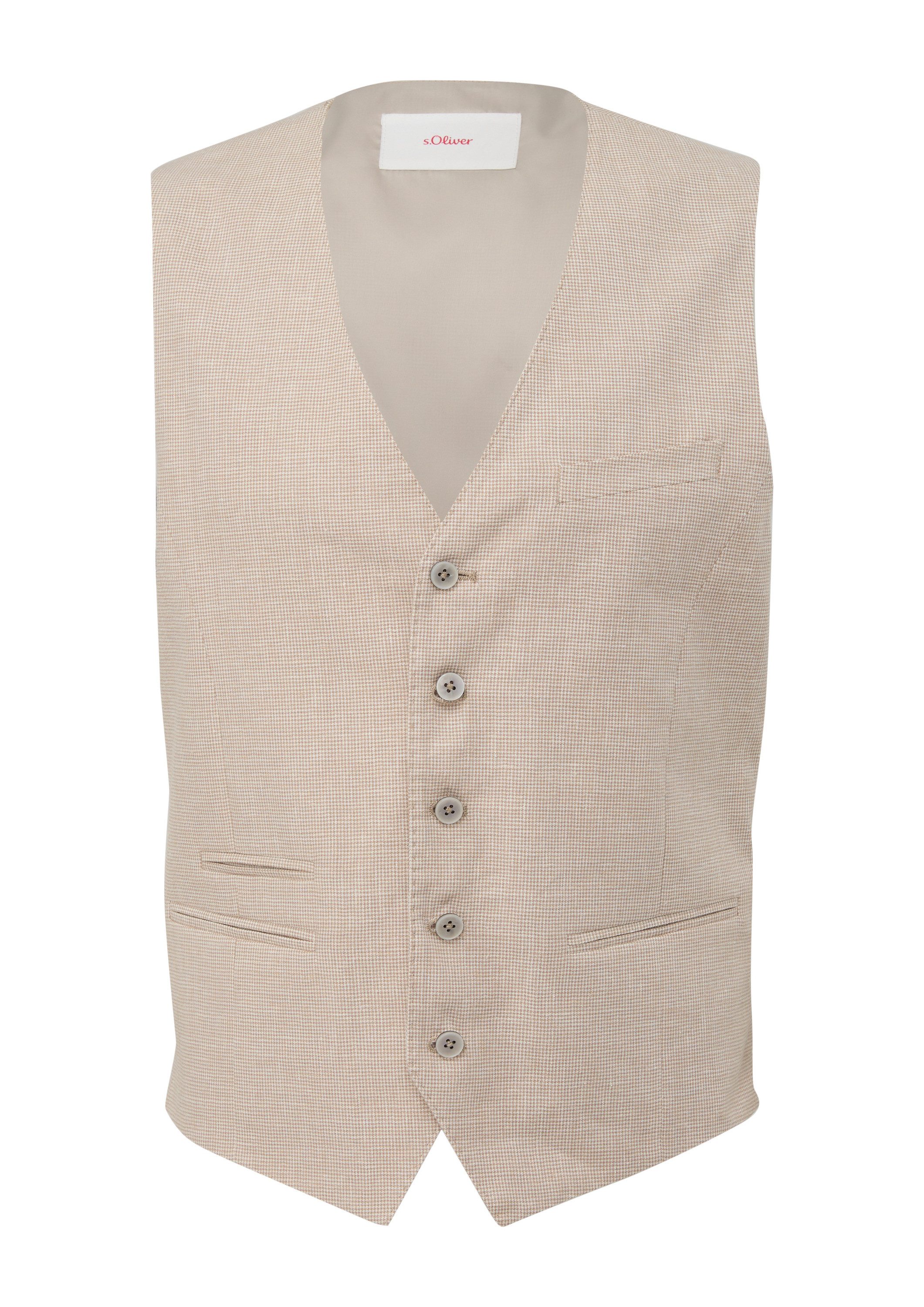 s.Oliver Jackenblazer Indoor-Weste S.ONICE Weste mit feinem Karomuster