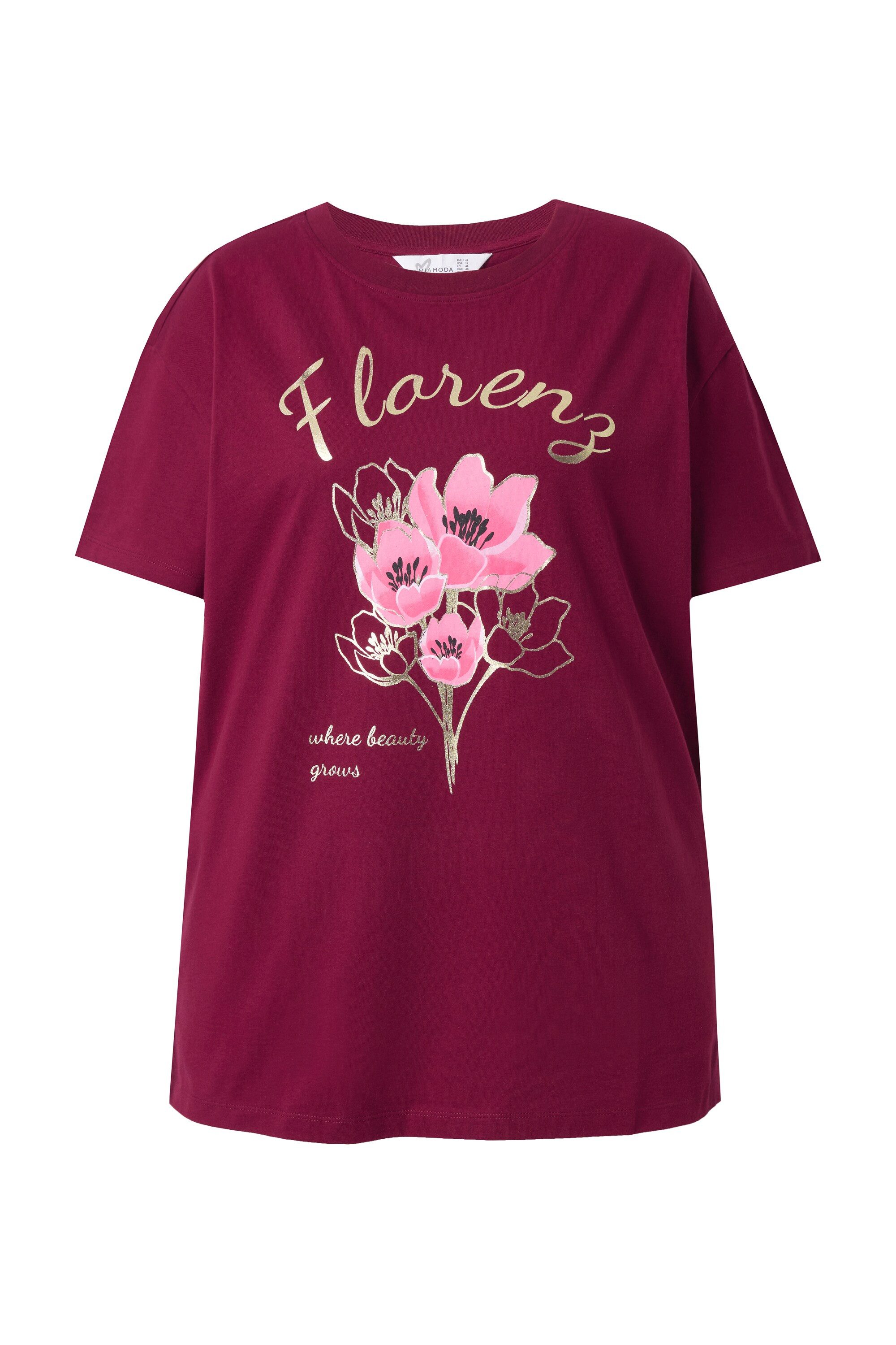 T-Shirt T-Shirt Boxy Fit Blumenmotiv