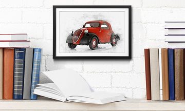 WandbilderXXL Bild mit Rahmen Topolino, Auto, Wandbild, in 4 Größen erhältlich