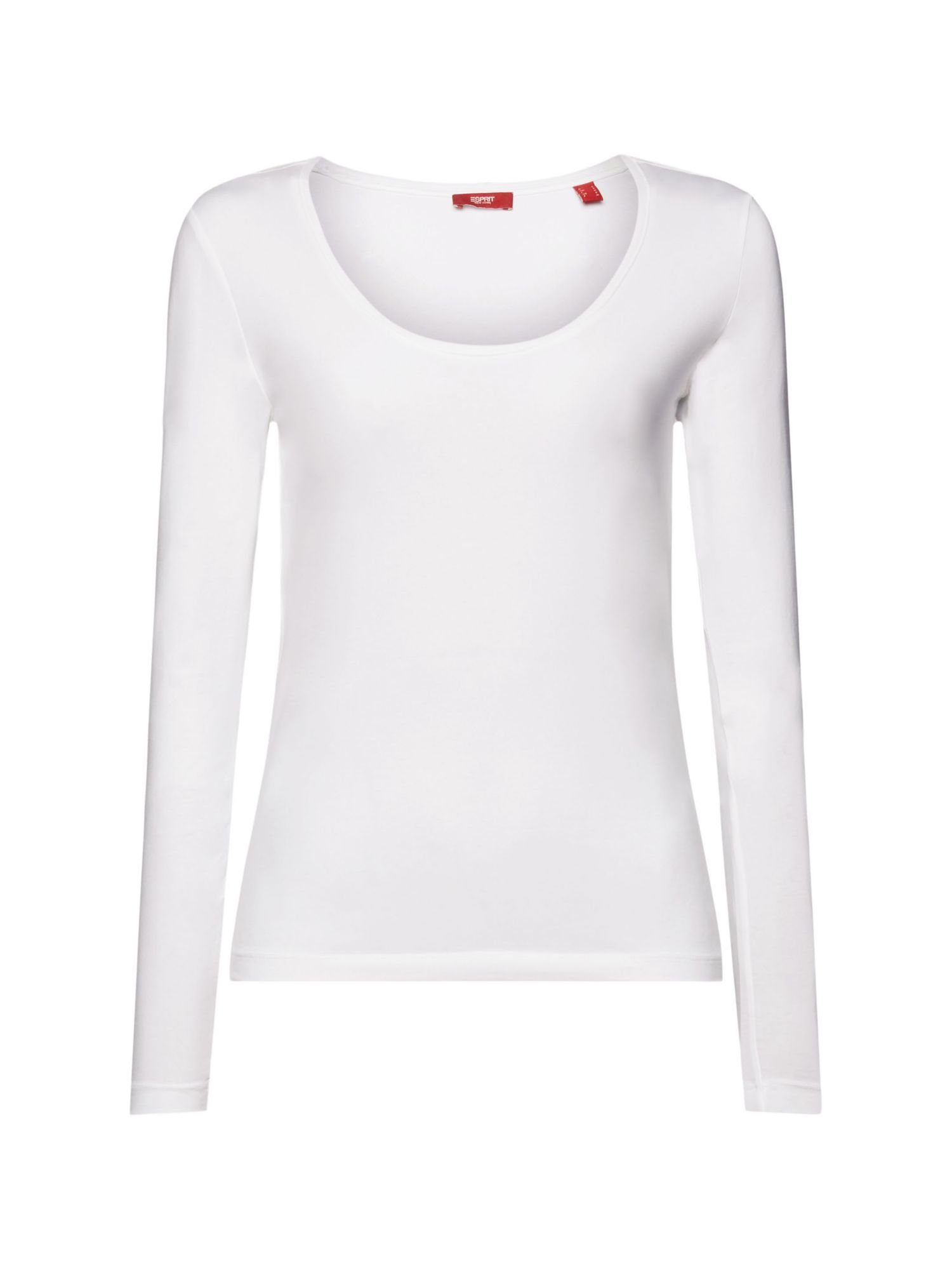(1-tlg) Esprit WHITE Langarmshirt T-Shirts