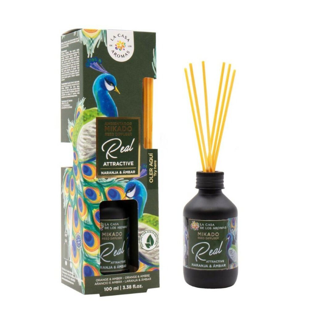 La Casa De Los Aromas Spiel Ambientador Mikado Real Attractive Naranja y Ámbar 100ml