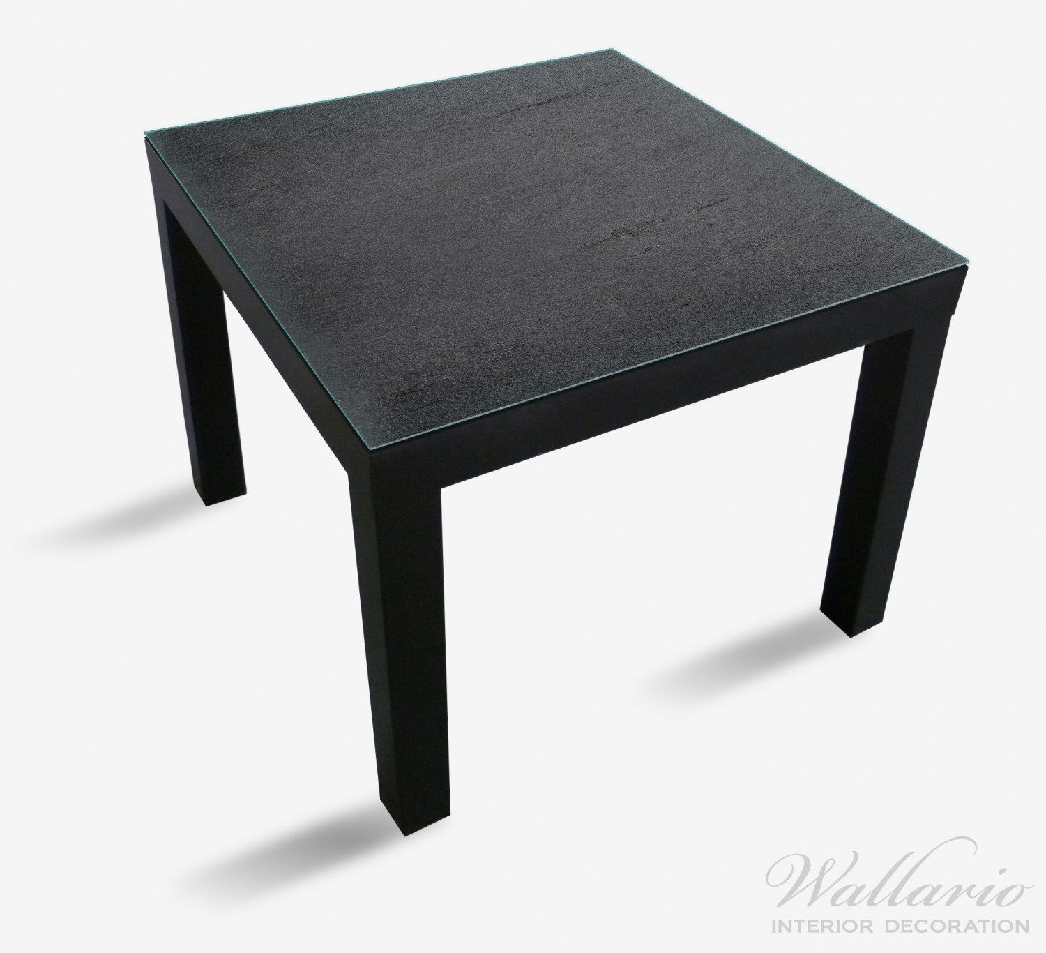 Tisch (1 für Steintafel Lack Wallario Ikea Schiefertafel - geeignet Tischplatte Schwarze Optik St),