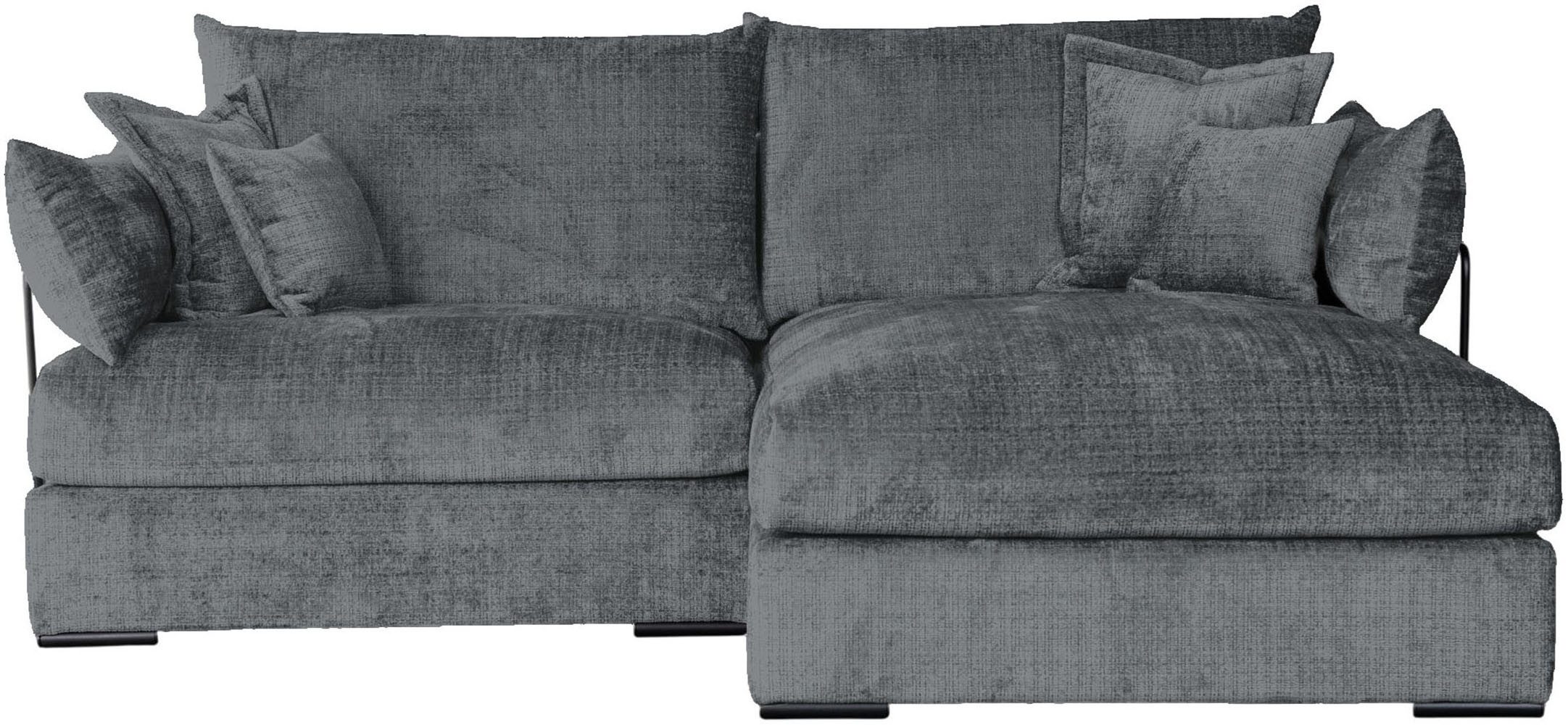 Home affaire Ecksofa Casa XXL L-Form, Breite 247 cm, Mega-Sofa, Cord oder Chenille-Struktur wählbar, mit Federkern!