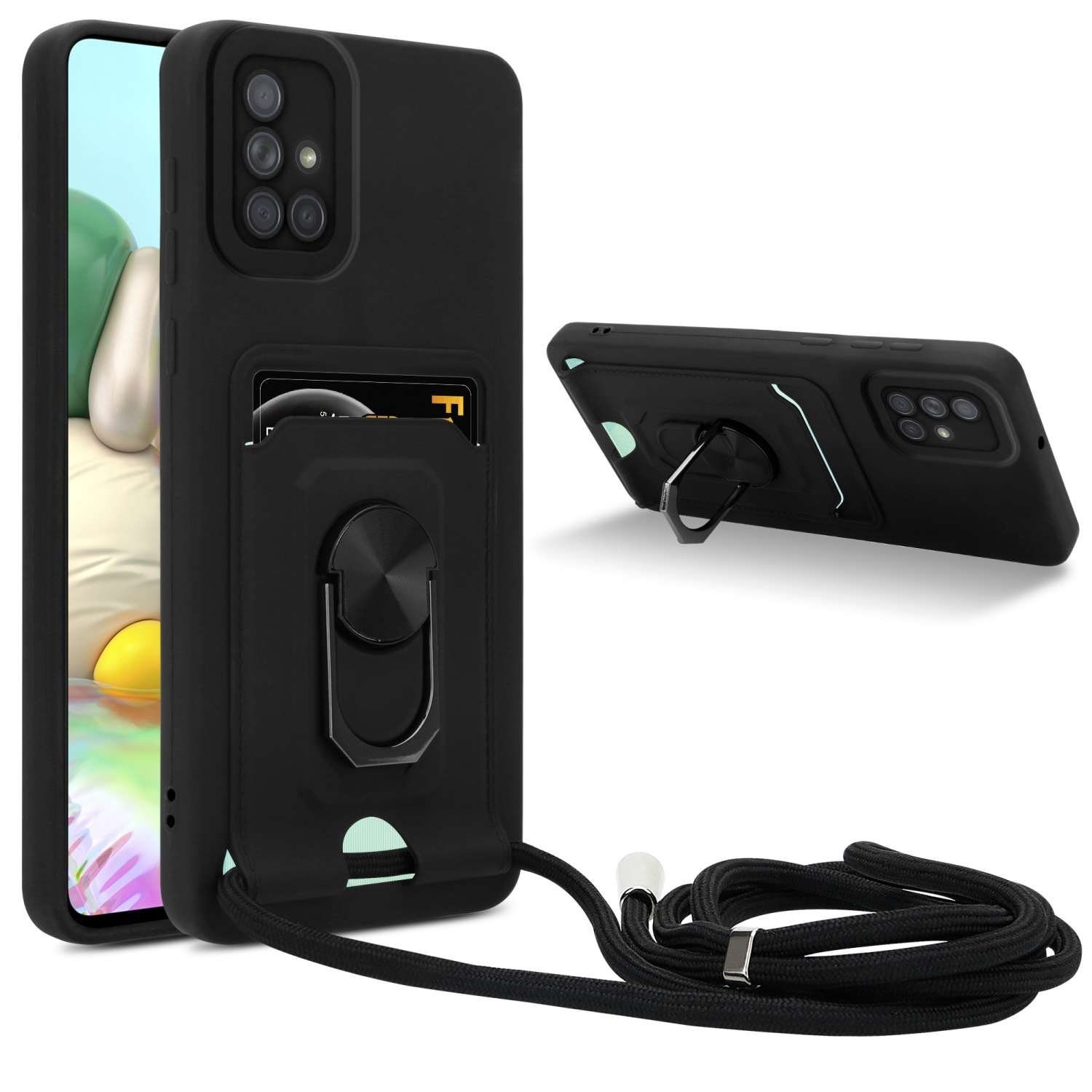 Cadorabo Handykette für Samsung Galaxy A51 5G Samsung Galaxy A51 5G, Handykette mit Standfunktion Schutzhülle