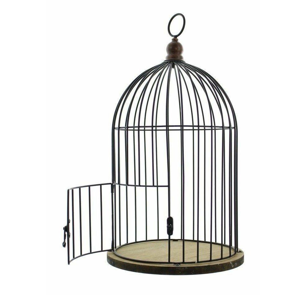 Home-trends24.de Dekoobjekt Deko Käfig Vogelkäfig Objekt Hänge Dekoration Metall Schwarz – Bild 3 von 4