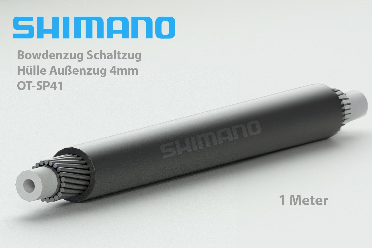 Schaltung 1 Meter SHIMANO Bowdenzug Schaltzug Hülle Außenzug 4mm Teflon cable