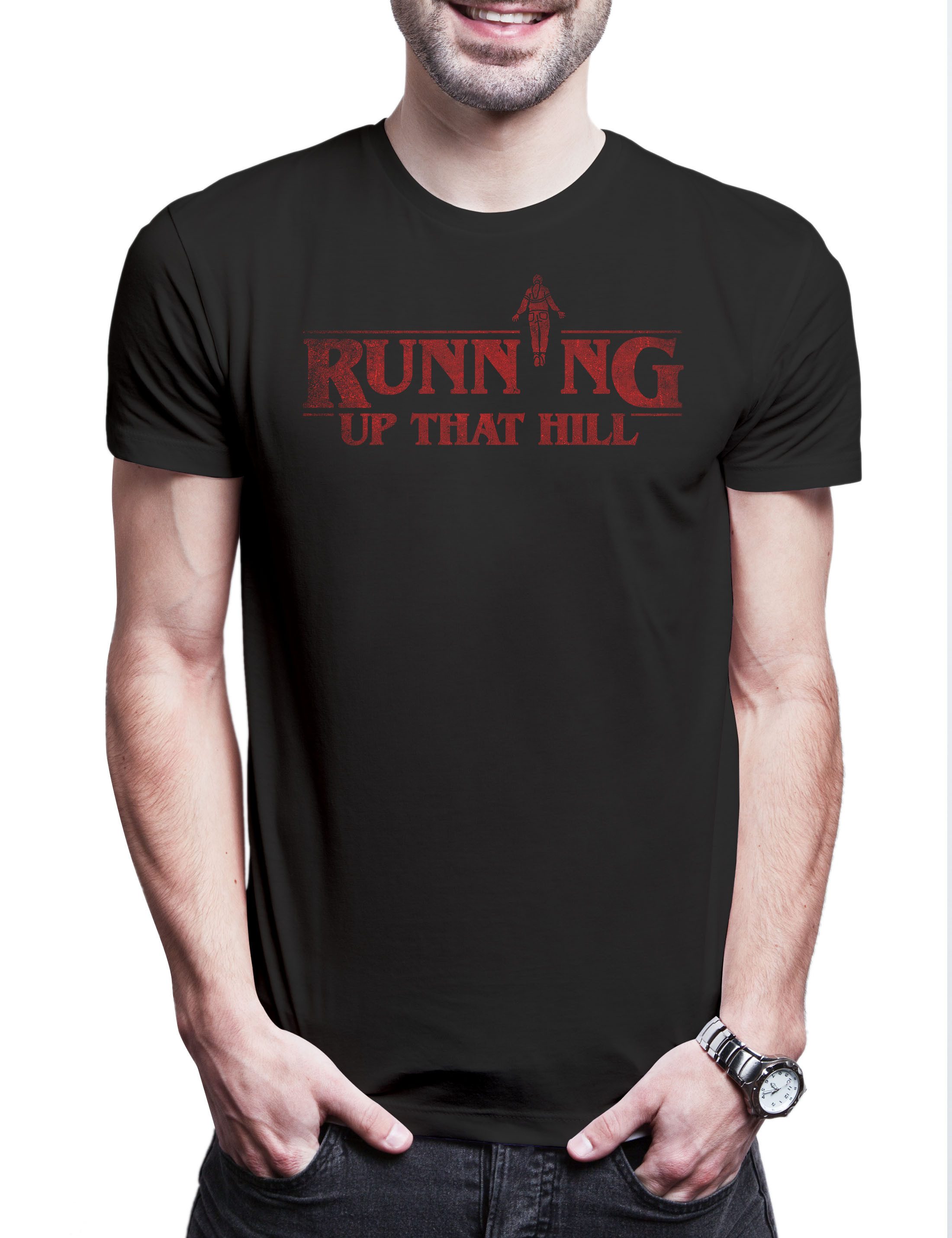 Urban Backwoods Print-Shirt Running Up That Hill Herren T-Shirt Stranger Will Joyce Jane Kids (1-tlg) Monster Things Max Kate