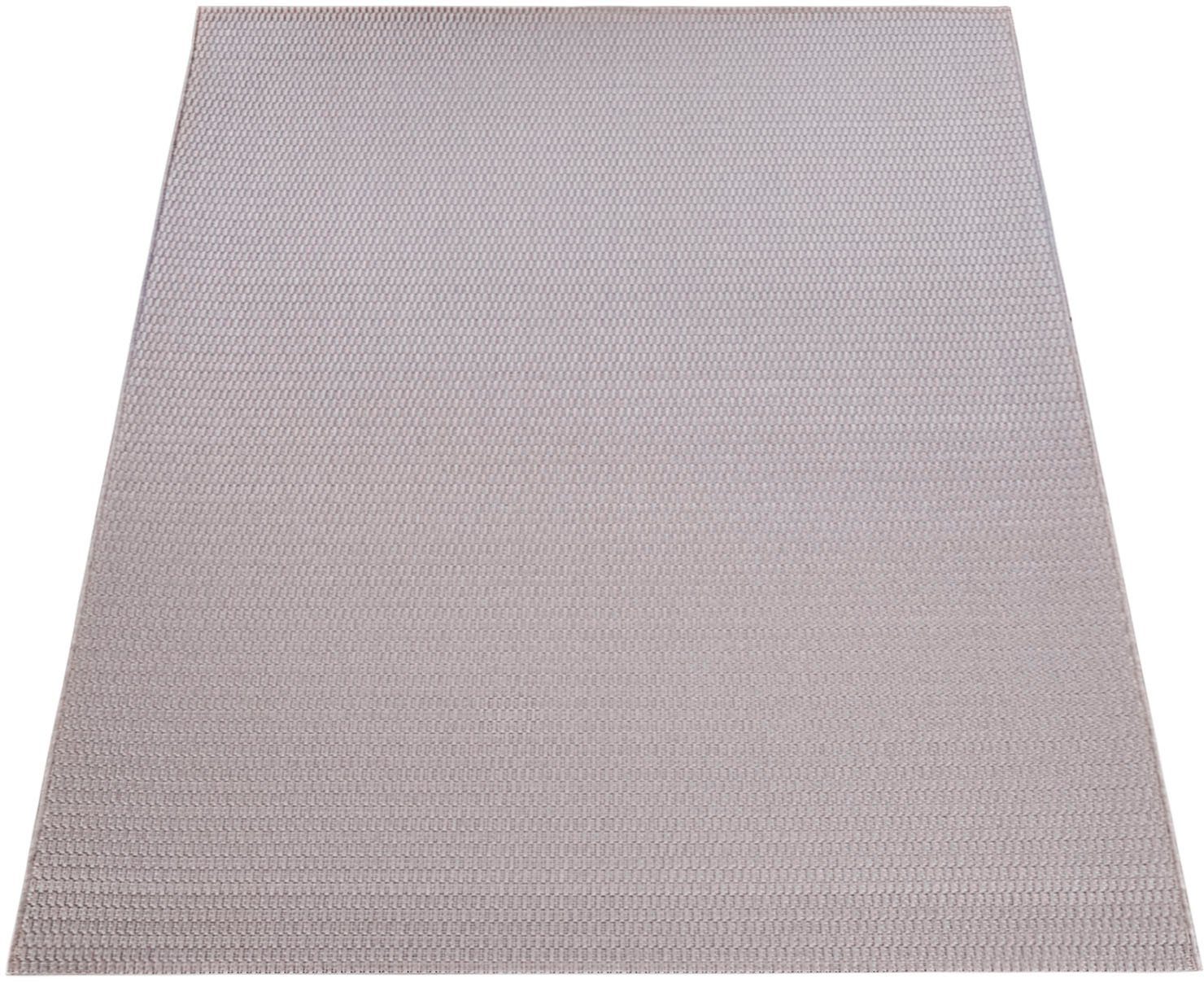 Teppich Waregem 624, Paco Home, rechteckig, Höhe: 4 mm, Flachgewebe, Uni Farben, In- und Outdoor geeignet, Wohnzimmer beige | Kurzflor-Teppiche