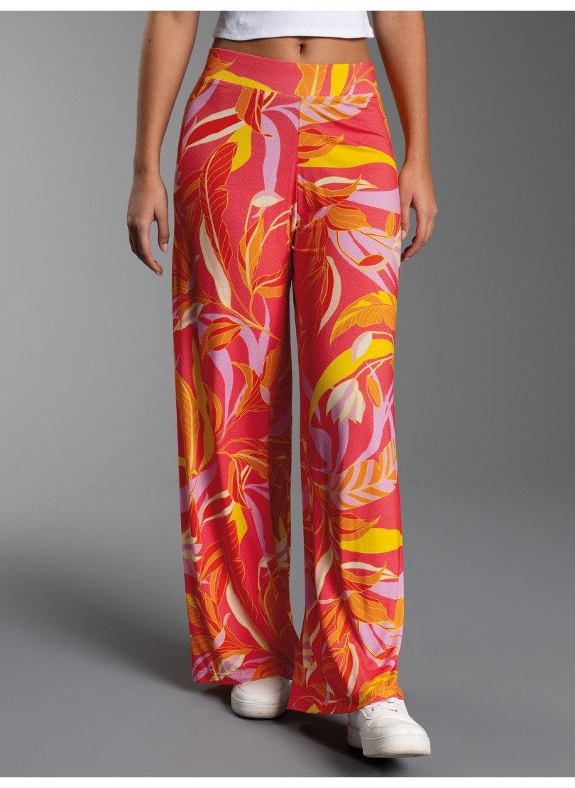 Trigema Jerseyhose TRIGEMA Leichte Hose mit Allover-Muster "Aloha" (1-tlg)