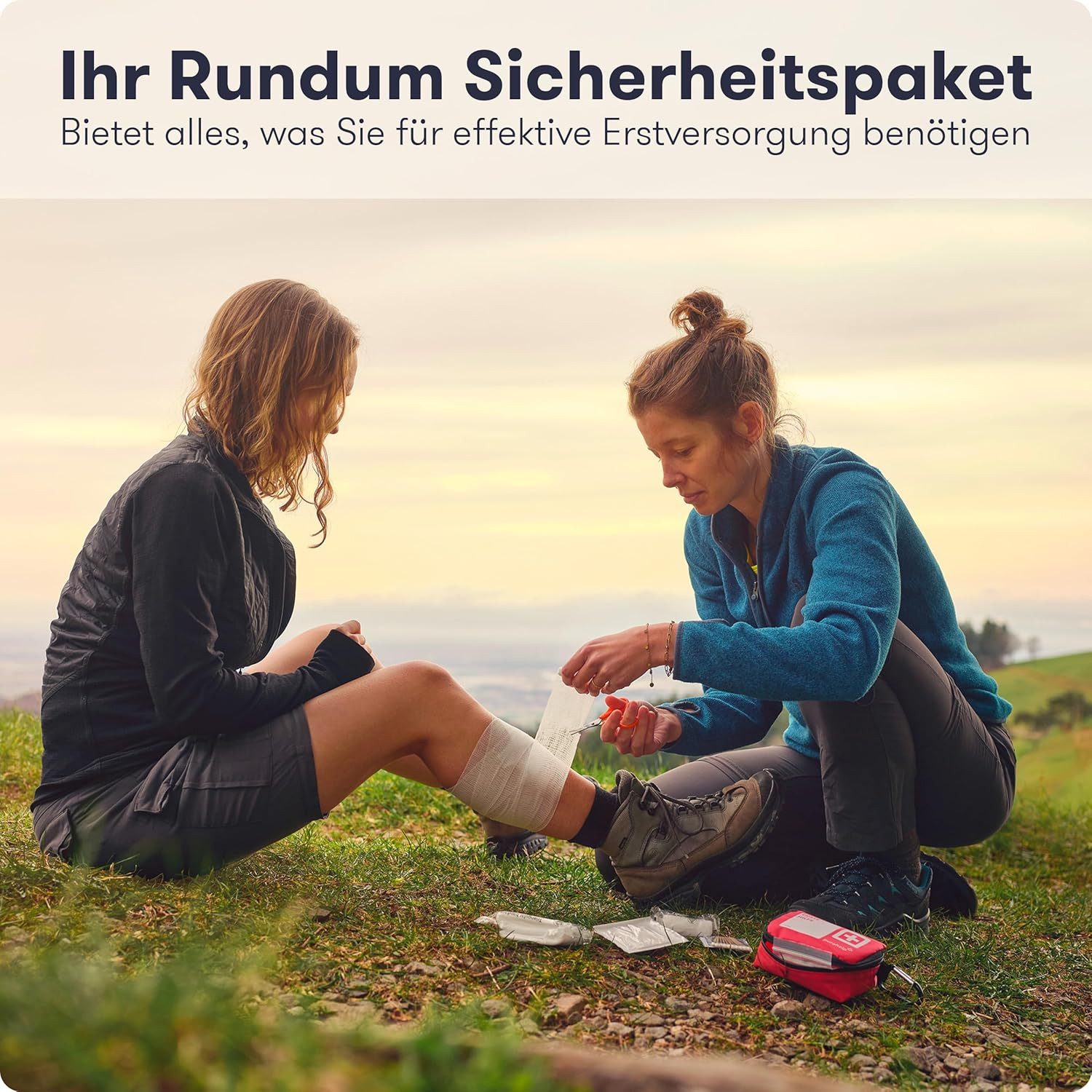Purahelp Erste-Hilfe-Set Mini - Kompakt & Leicht - für Reisen, Outdoor, Camping, Fahrrad, (51 St), Reiseapotheke Erste Hilfe Set Outdoor