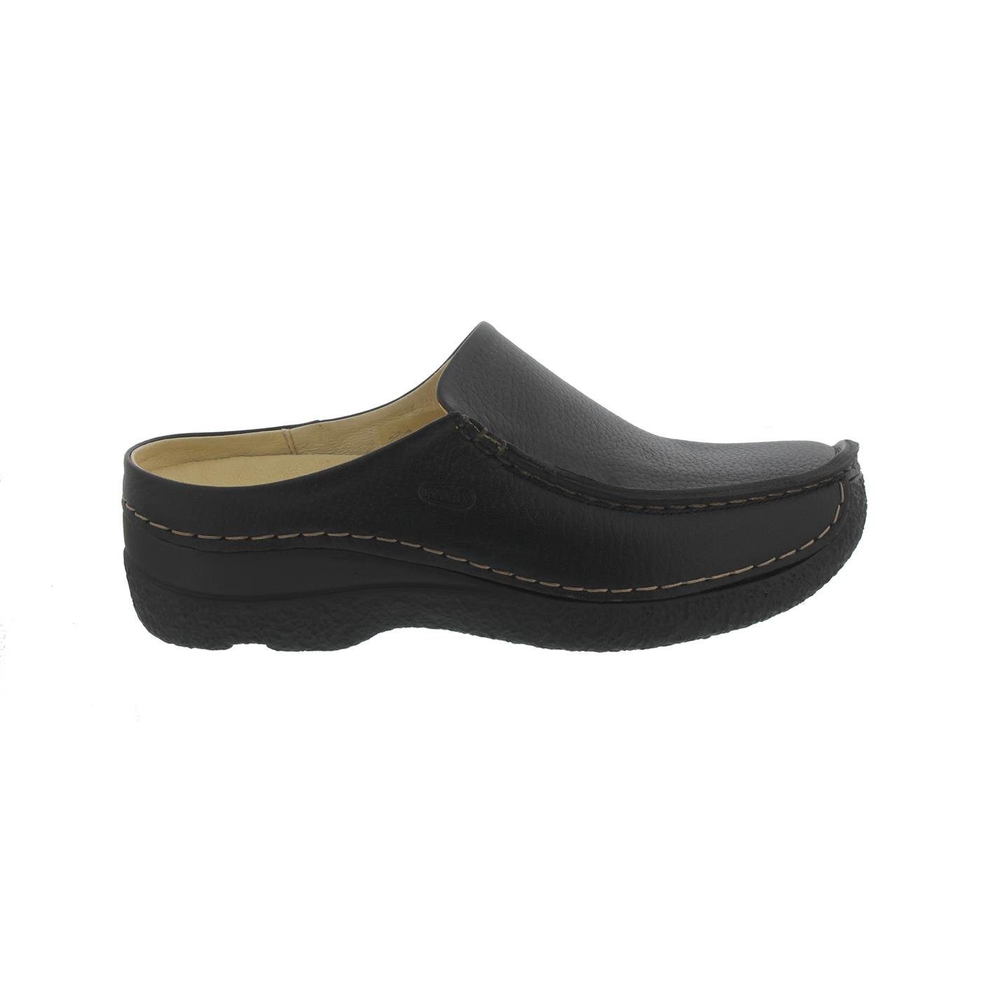 WOLKY Wolky SEAMY SLIDE Clog, Printed leather - Glattleder, black, Wechself günstig online kaufen