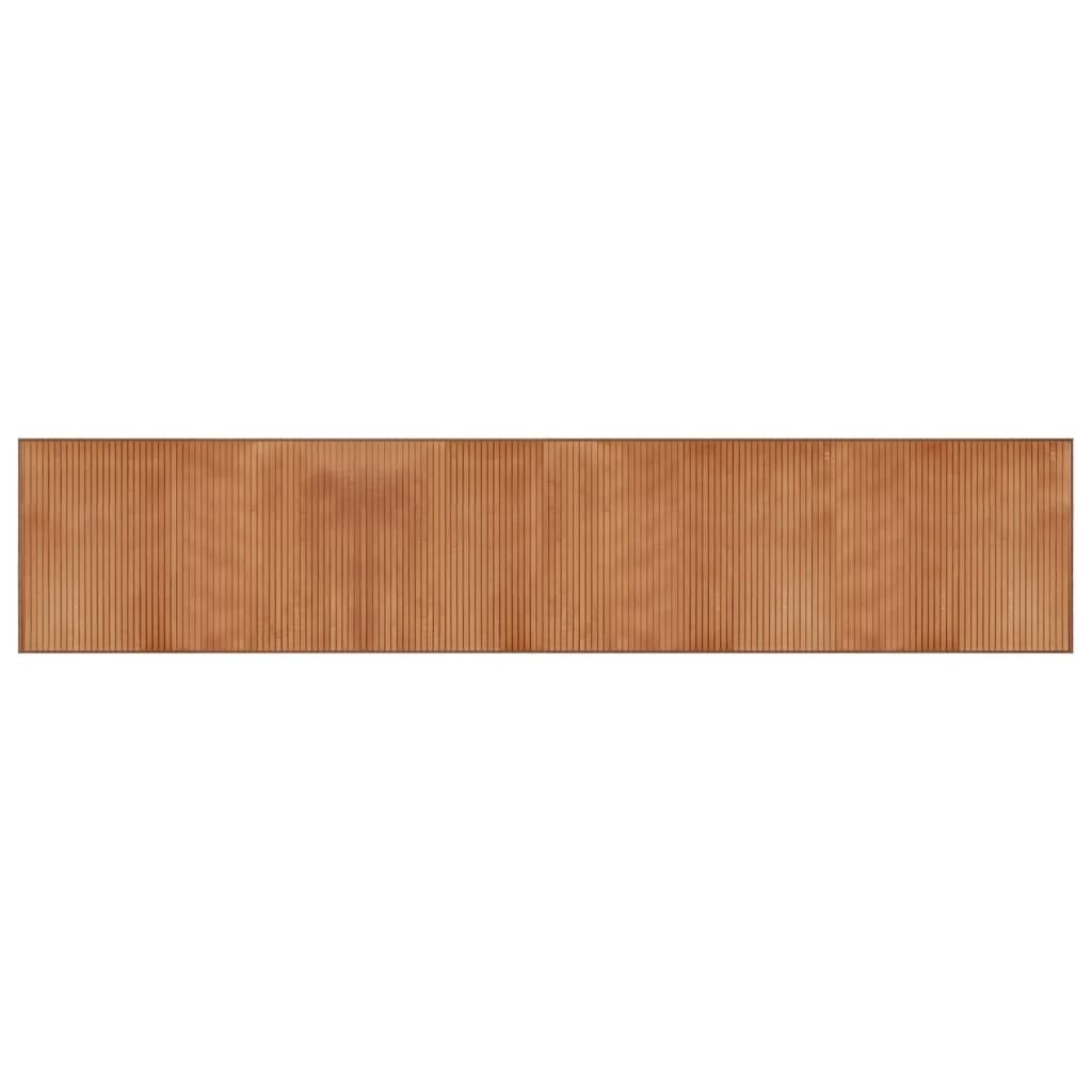 Teppich 60 x 300 cm Teppich Rechteckig Natur 60x300 cm aus Bambus für modernes