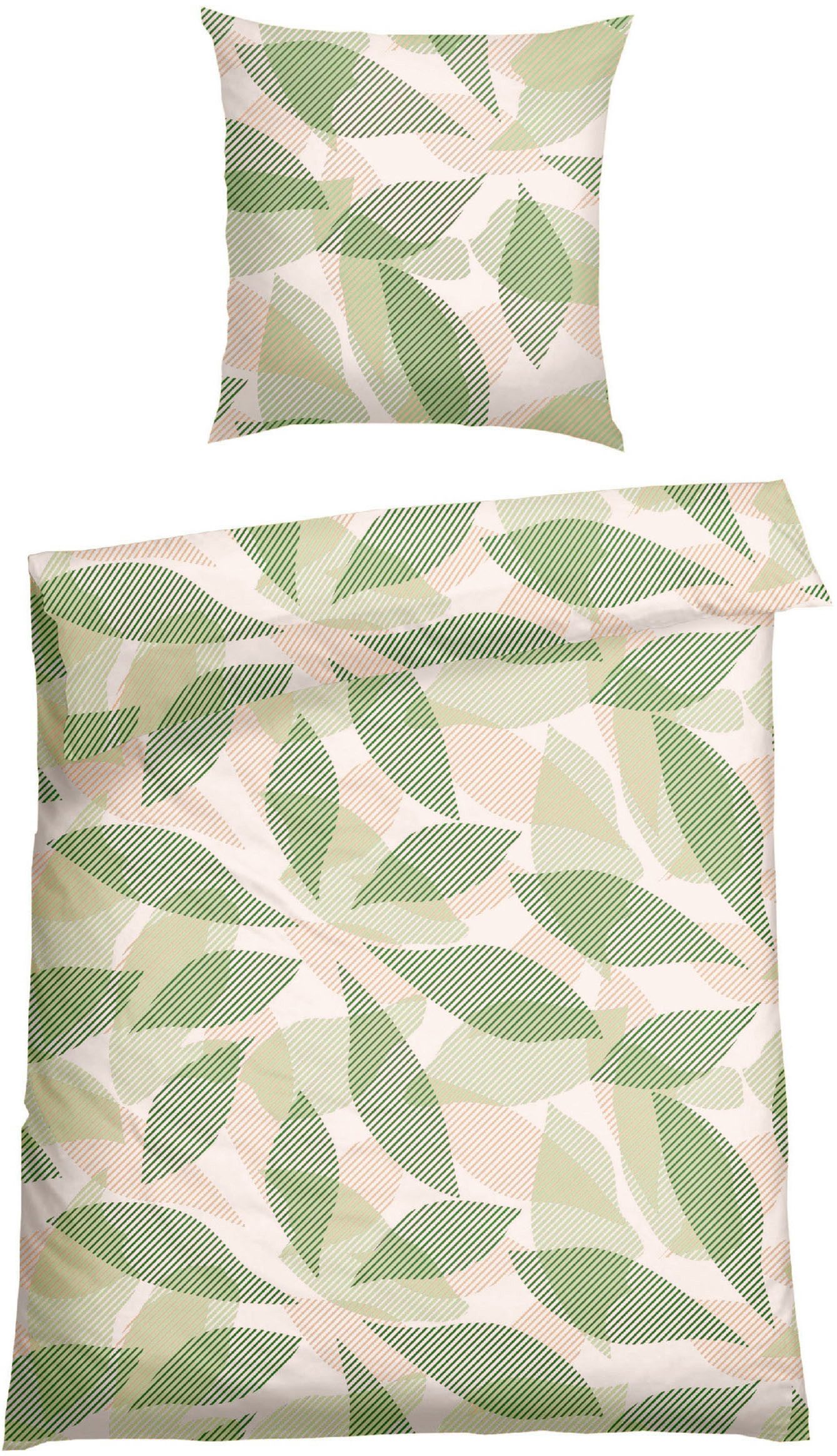 Bettwäsche Lea aus weicher Baumwolle mit aufwendigem Grafikprint, Schiesser, Renforcé, 2 teilig, MADE IN GREEN by OEKO-TEX®-zertifiziert