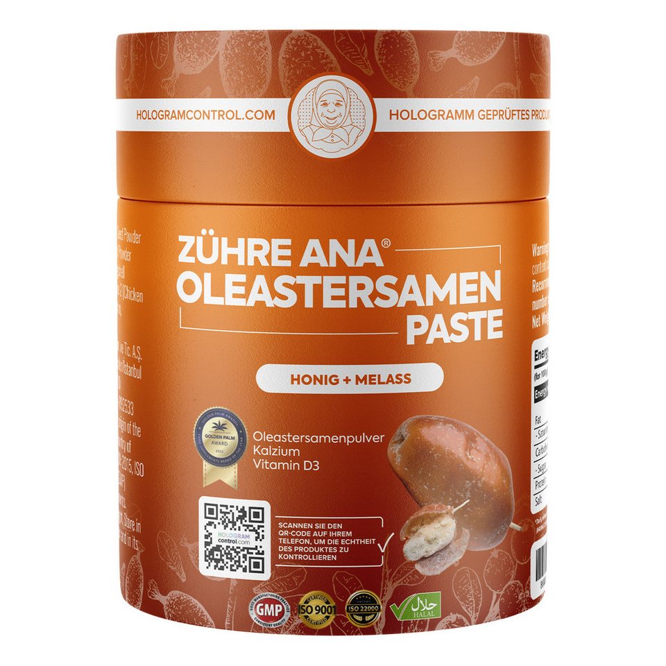 Zühre Ana® Oleastersamenpaste – Natürliches Aroma mit Honig und Melasse ... Zühre Ana® Oleastersamenpaste – Natürliches Aroma mit Honig und Melasse ...