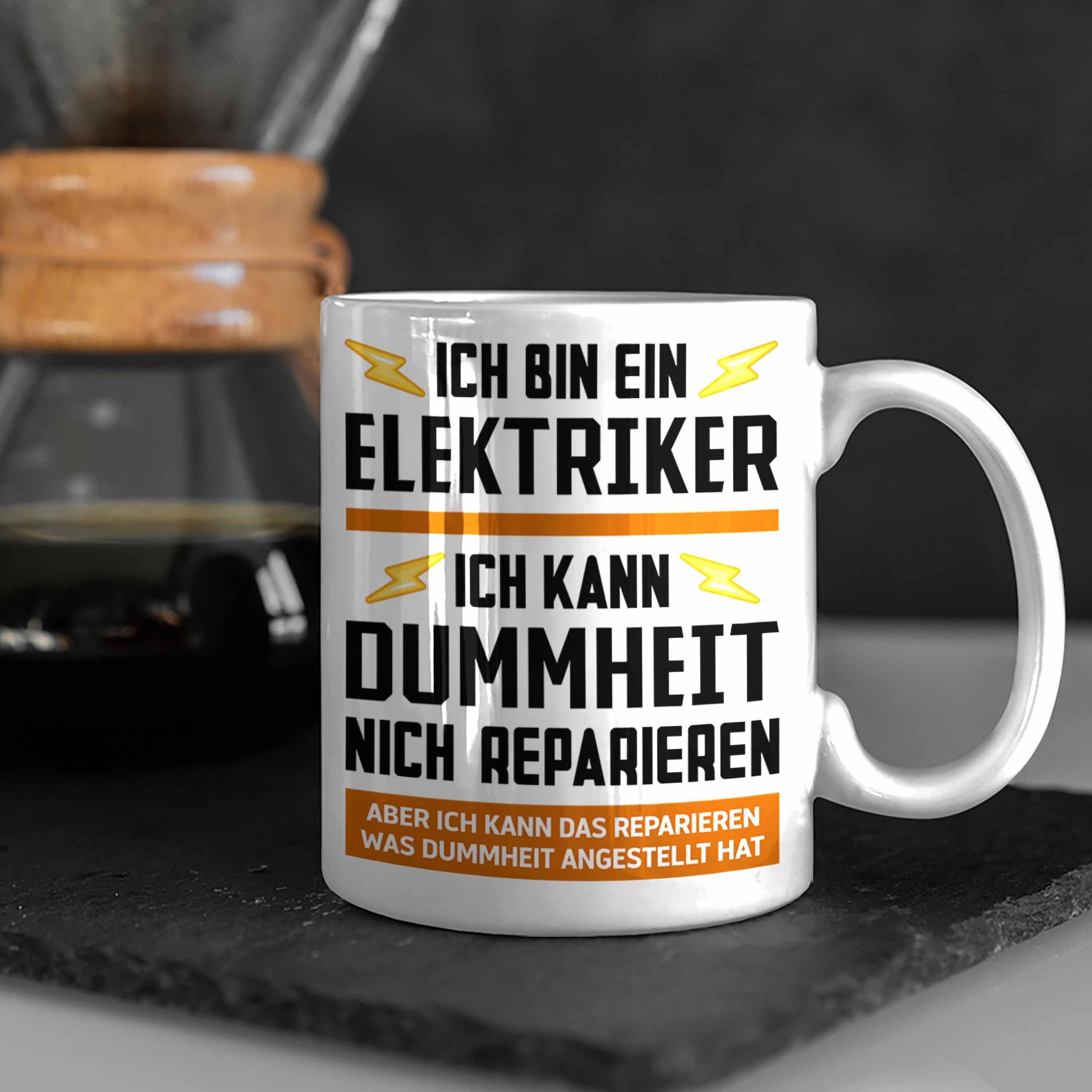 - Weiss Kaffeebecher Gadget Geschenk Geschenke Männer Lustig Elektriker Kaffeetasse Tasse Tasse Trendation Spruch Trendation