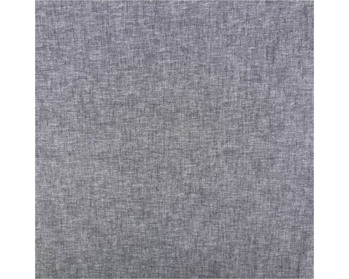 Thumbnail - SCHÖNER LEBEN. Stoff Leinen-Baumwollstoff Chambray uni meliert schwarz 1,38m Breite, atmungsaktiv