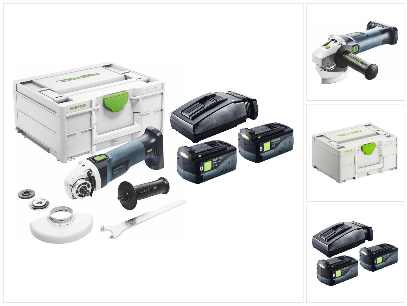 FESTOOL Winkelschleifer AGC 18-125 5,0 EBI-Plus Akku Winkelschleifer 18 V 125 mm Brushless