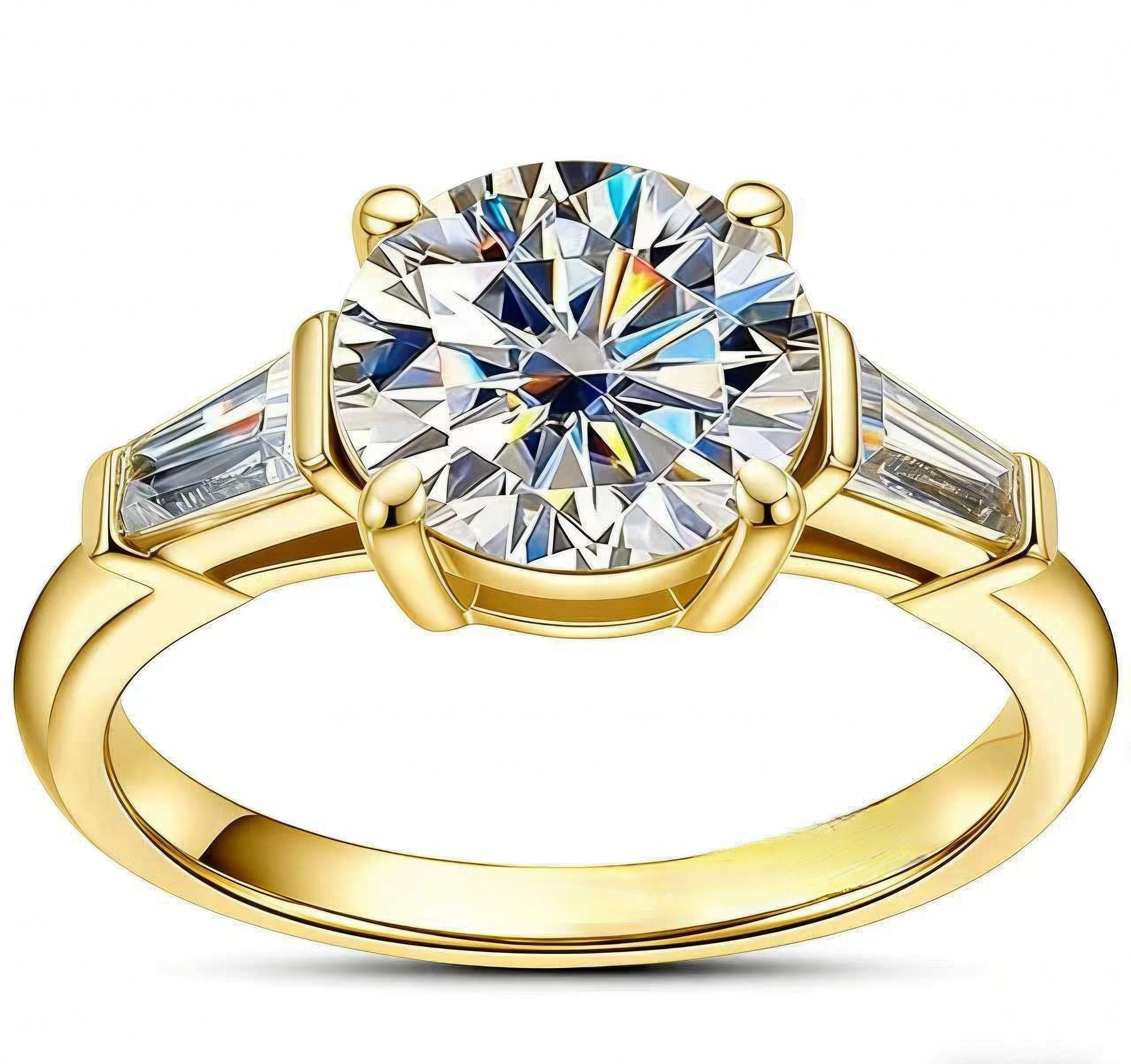 Diamantring 3CT engagement ring,ring gold damen 585 echtgold,promise ring