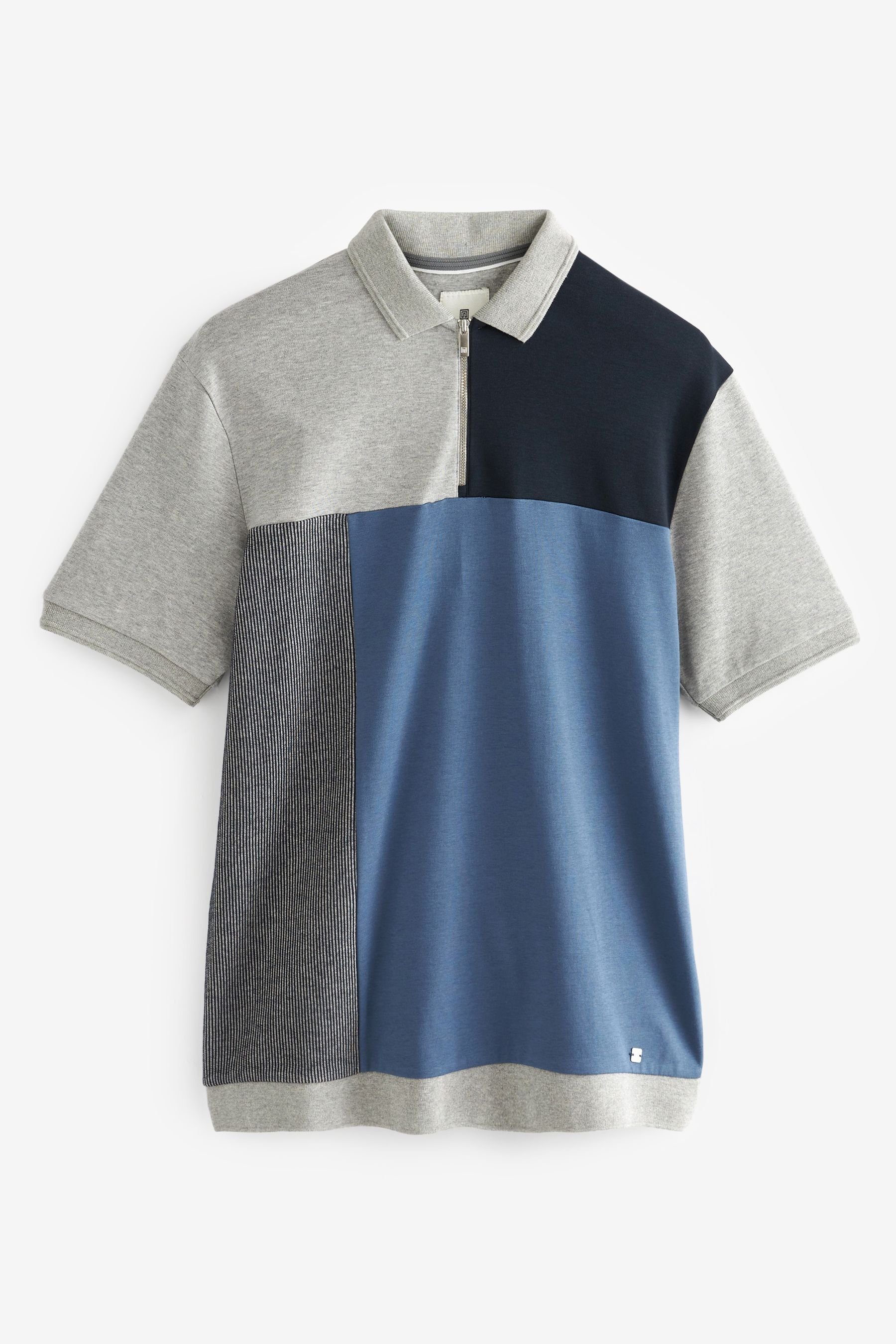 Poloshirt Blue Polohemd in (1-tlg) Mid Next Blockfarben