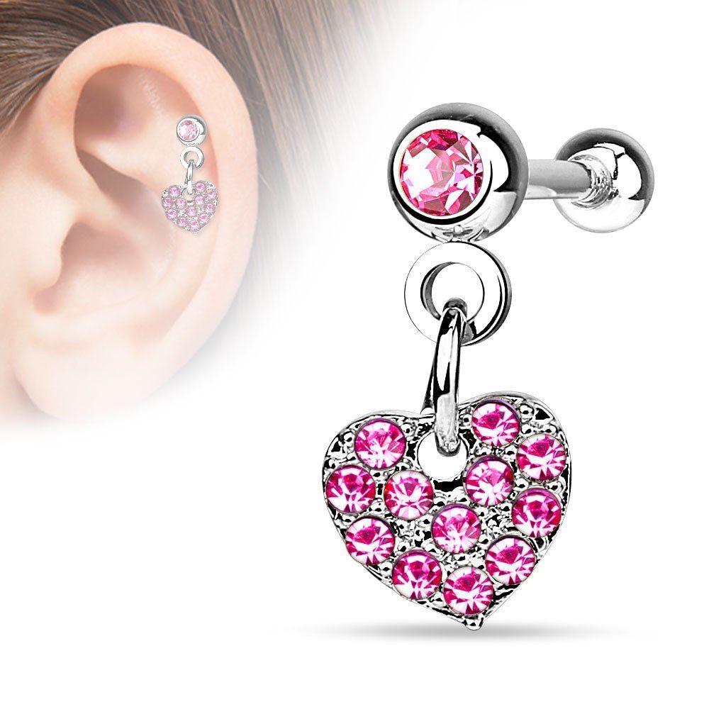 Taffstyle Piercing-Set Tragus Helix Kristall Kugel günstig online kaufen