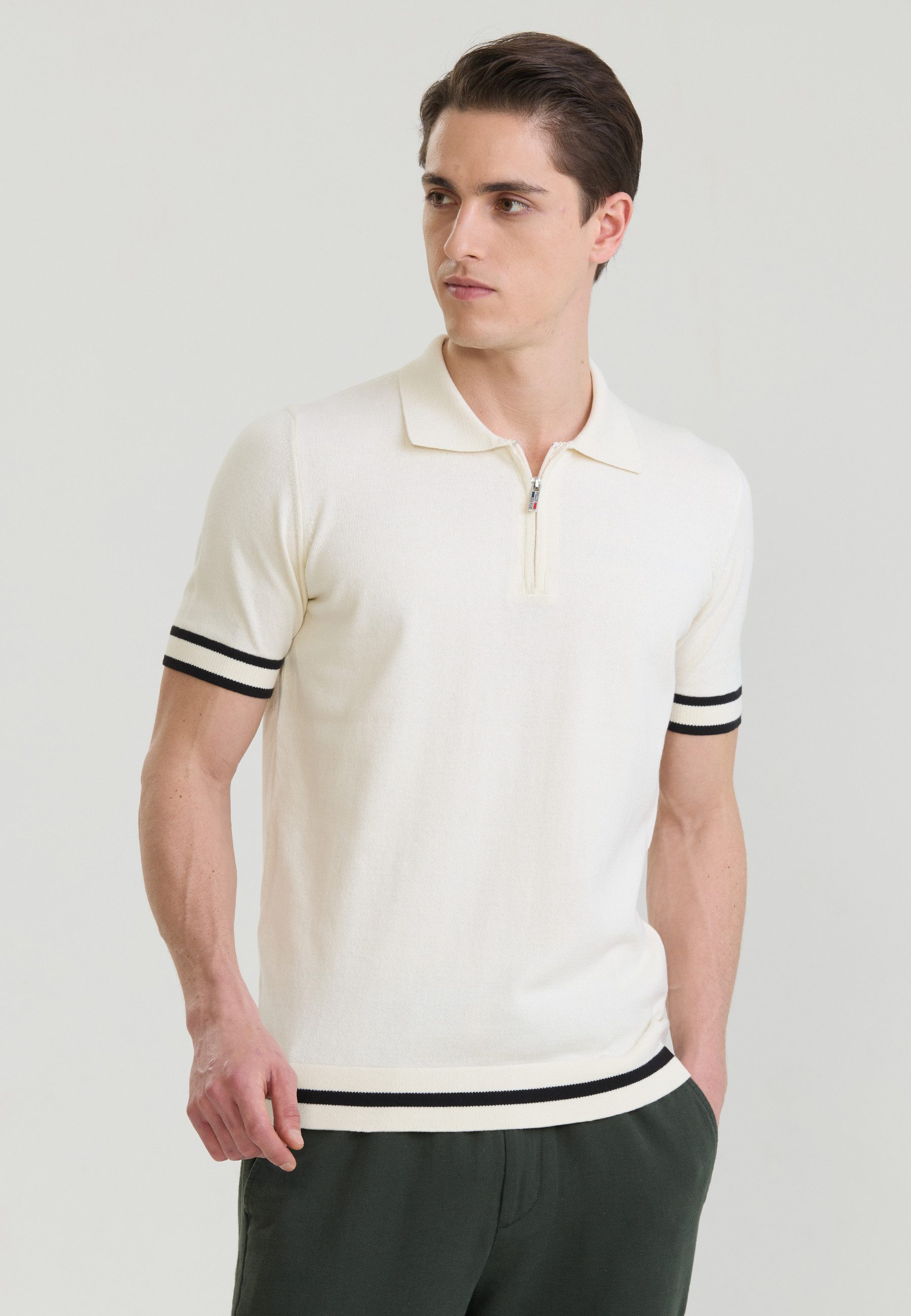 Felix Hardy Poloshirt Polo Shirt Kurzarm mit Reißverschluss