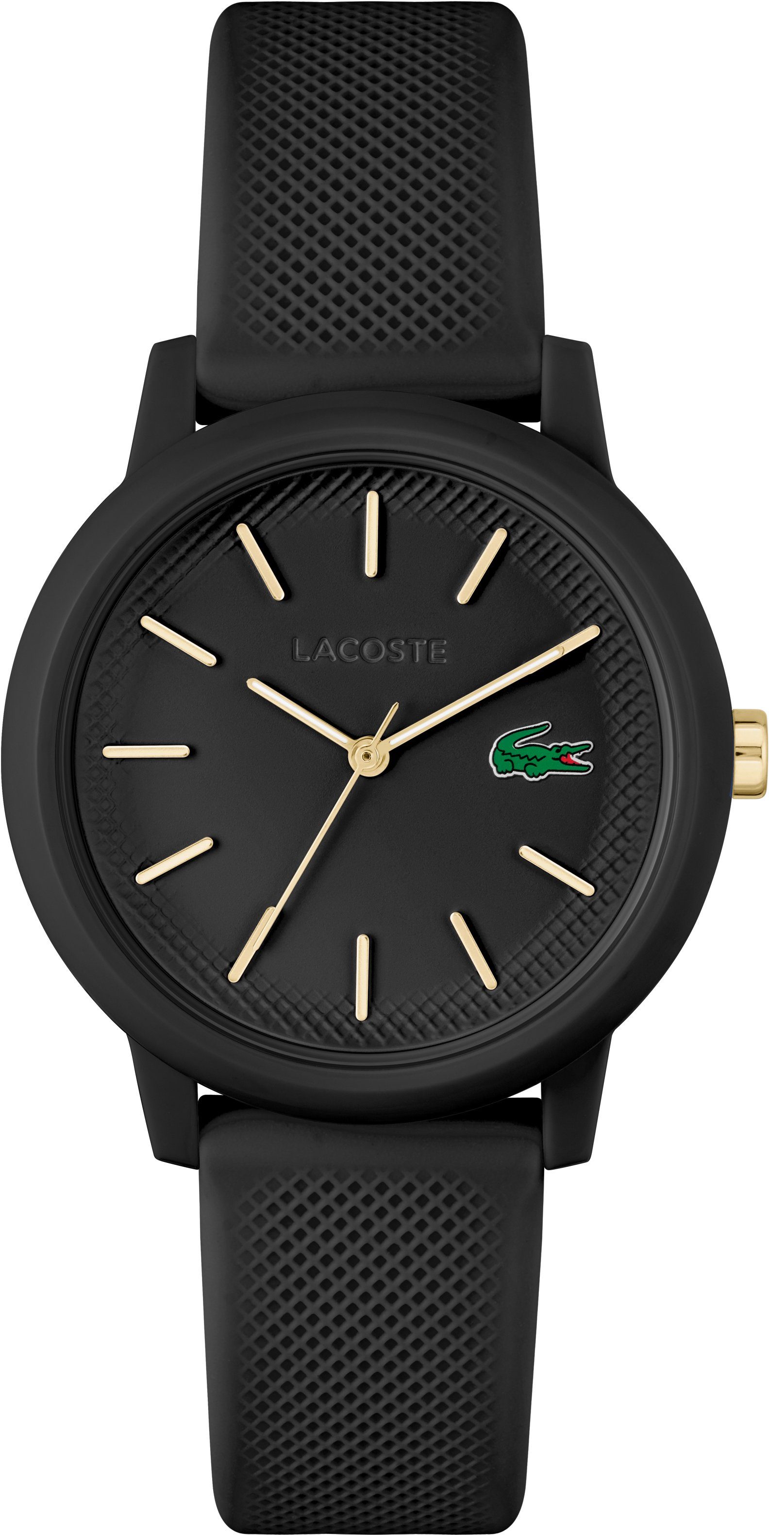 Lacoste Quarzuhr LACOSTE.12.12 2001212, Armbanduhr, Damenuhr, Mineralglas, analog, Silikonarmband