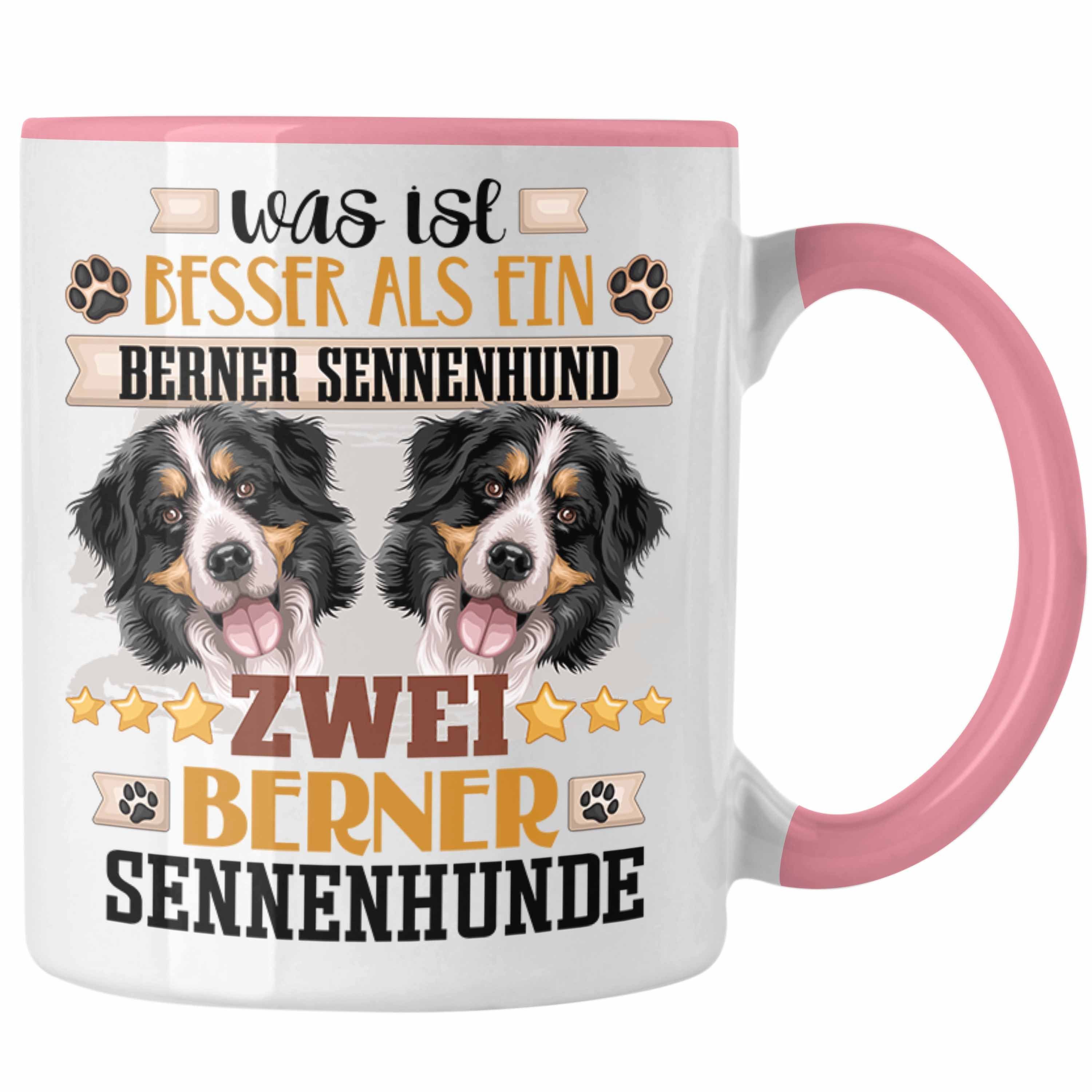 Trendation Tasse Berner Sennenhund Besitzer Tasse Geschenk Lustiger Spruch Geschenkidee Rosa