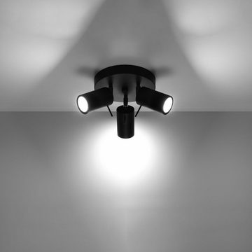 SOLLUX lighting Deckenleuchte RING, ohne Leuchtmittel, beweglicher Lampenschirm