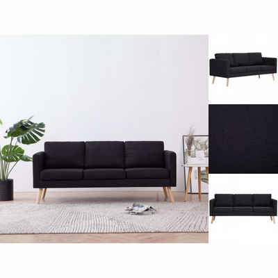 vidaXL Sofa 3-Sitzer-Sofa Stoff Schwarz Couch