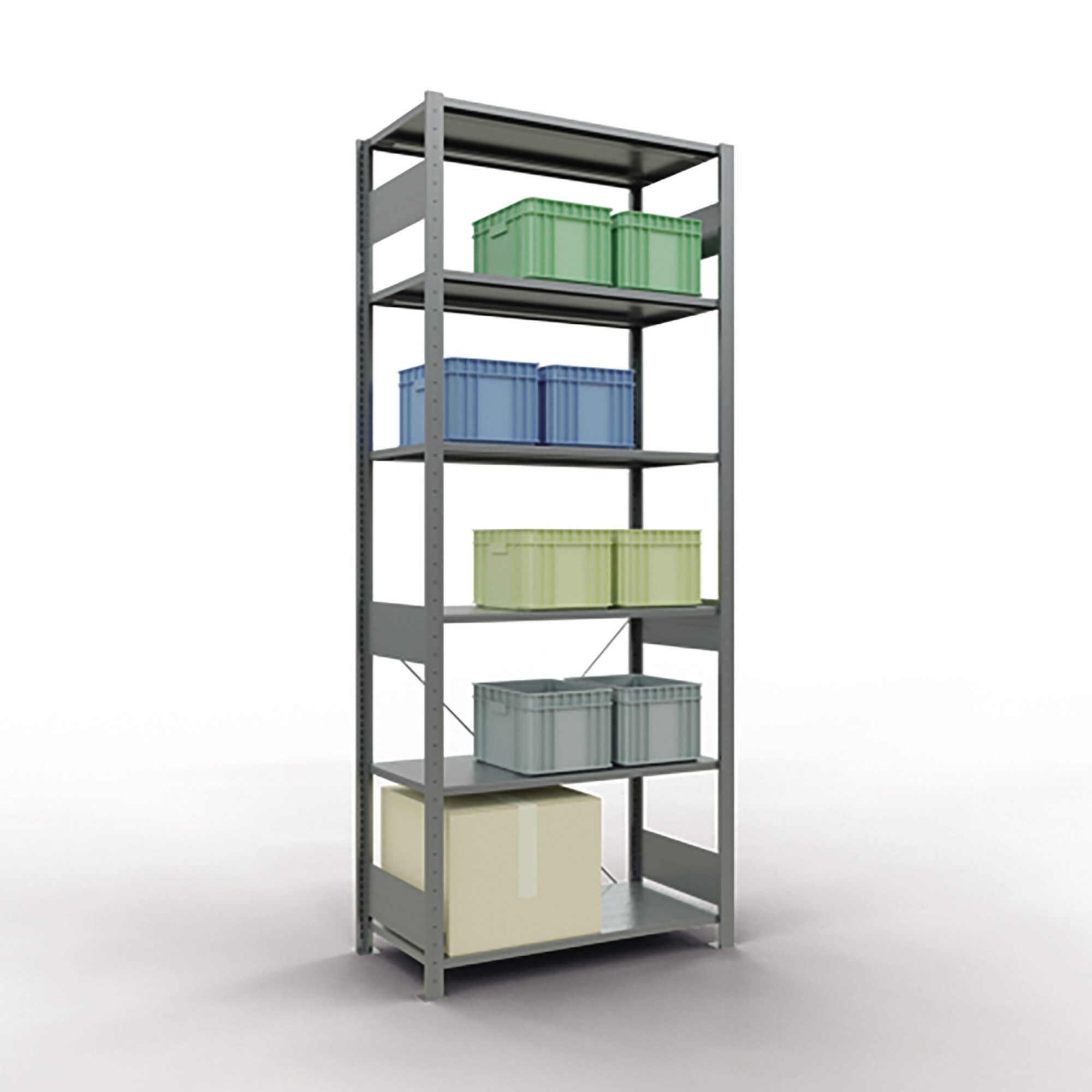 Schulte Regal Regal MULTIplus150 12751 Grund 2.500x1.000x500mm 6 Böden verzinkt