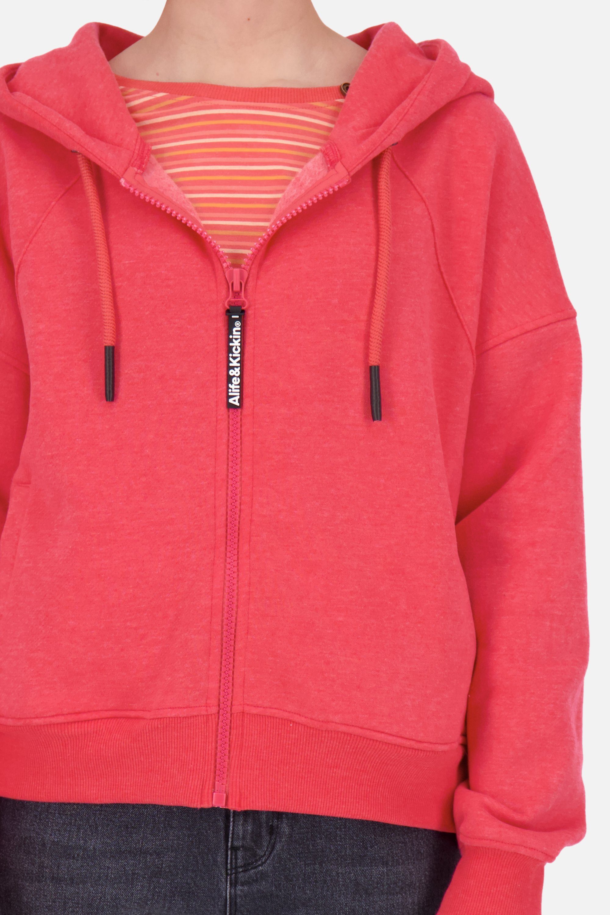 JesseAK Hooded Kapuzensweatjacke coral Alife melange Kapuzensweatjacke, & Kickin Sweatjacket Damen A Sweatjacke