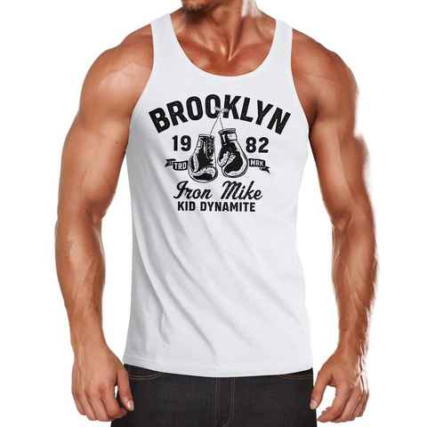 Neverless Tanktop Herren Tank-Top Boxen Iron Mike Brooklyn Retro Design Muskelshirt Muscle Shirt Neverless® mit Print