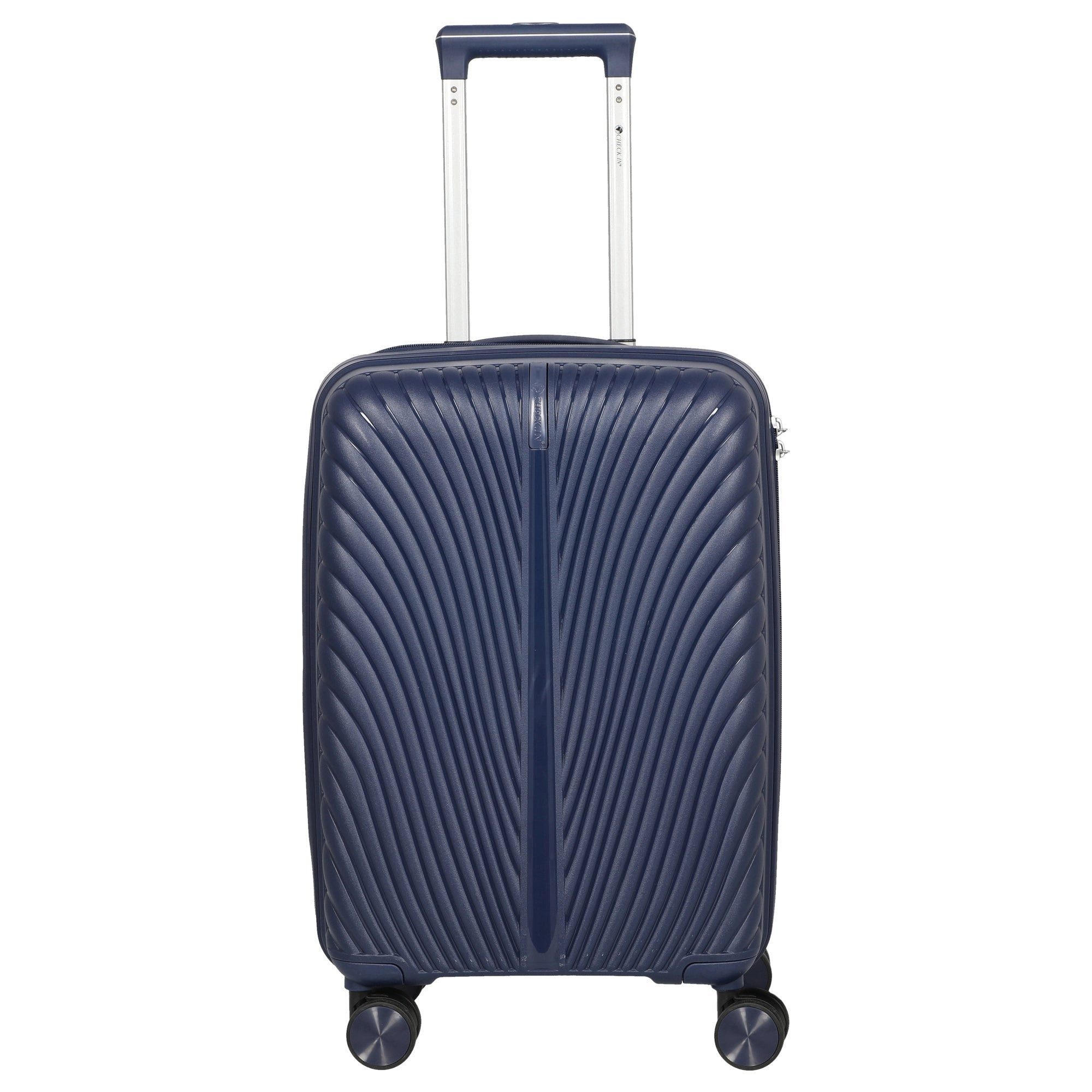 CHECK.IN® Koffer Sydney- 4-Rollen-Trolley S 55 cm (navy blau), 4 Rollen Rollen