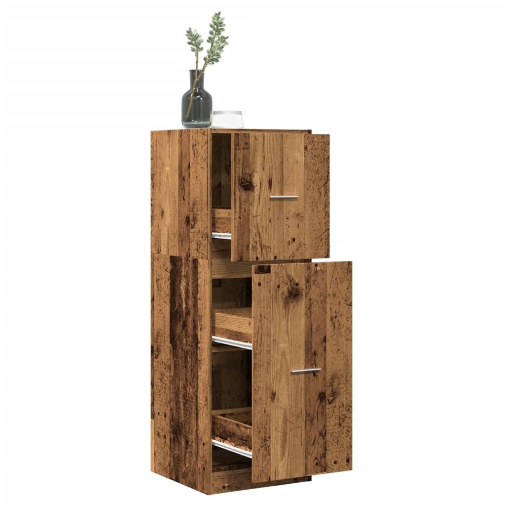 vidaXL Apothekerschrank 40 x 41 x 118 cm Küchenschrank Apothekerschrank Altholz-Optik 40x41x11