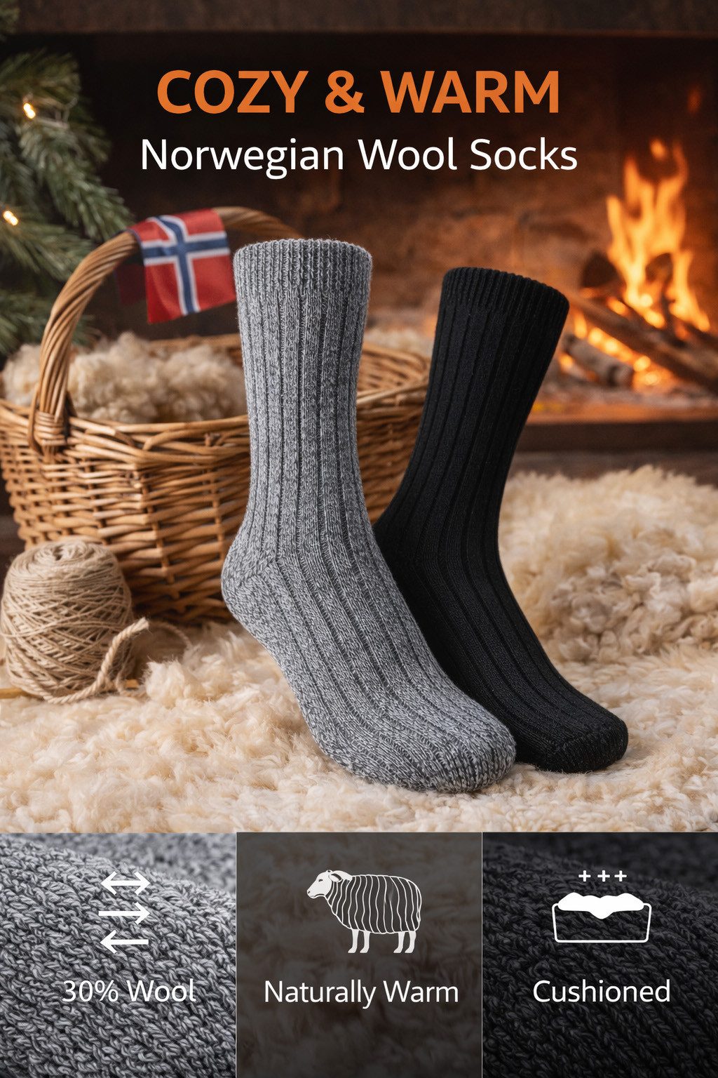 Fashionschmiede Norwegersocken mit Wolle 3–6 Paar für Damen & Herren Winter Thermo Wollsocken Socken (Set, 6-Paar, 6 Paar) Extra warm, superweich, Plüschsohle, ohne Gummidruck