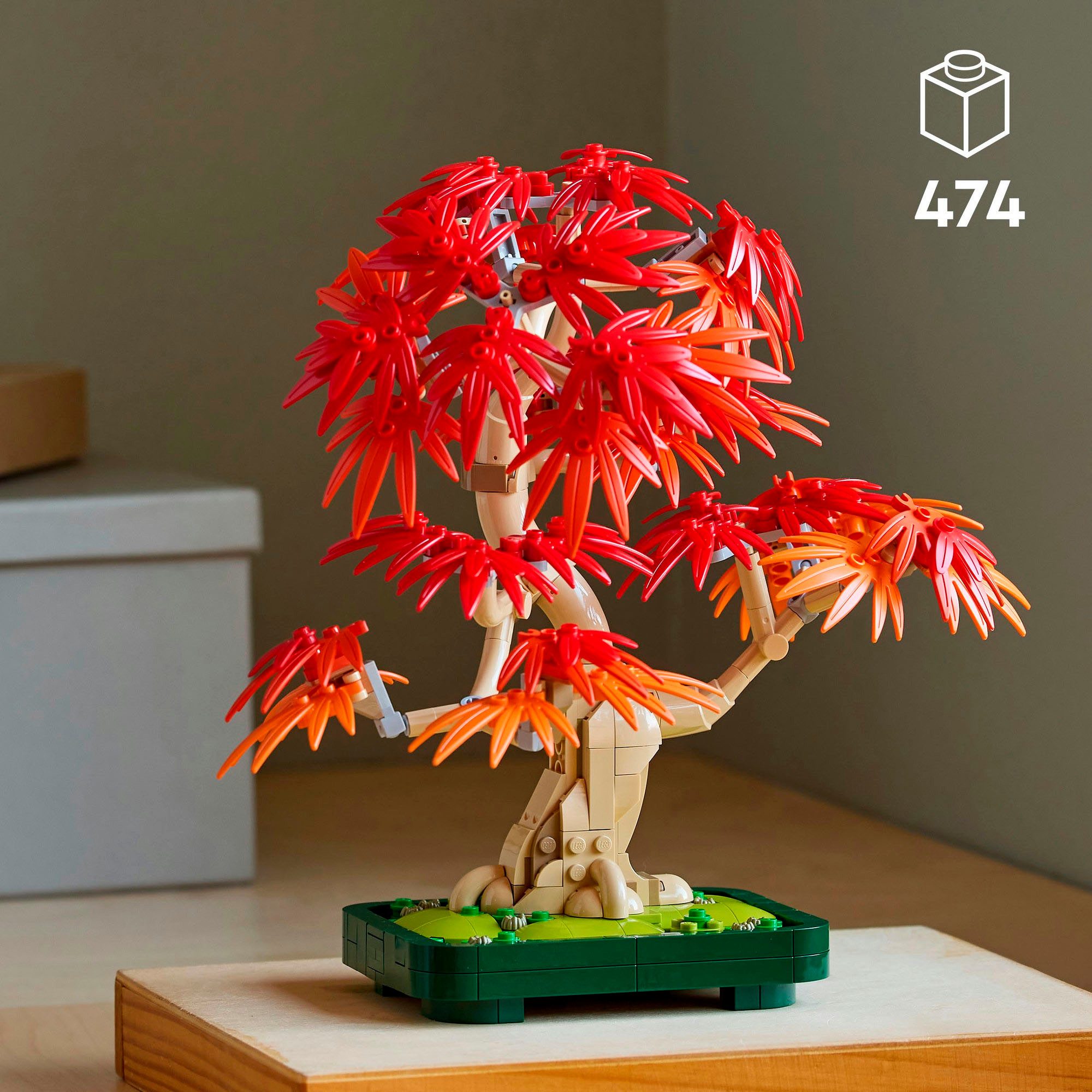 LEGO® Japanischer Roter Ahorn – Bonsai-Baum (10348), LEGO Botanicals Konstruktionsspielsteine, (474 St), Made in Europe