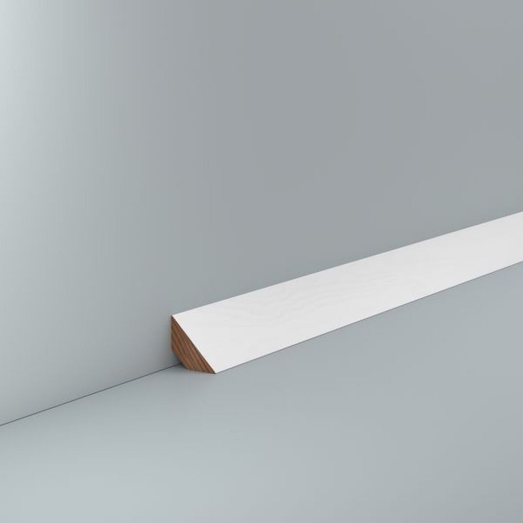 Südbrock Sockelleiste Deckenleiste Holz Buche 22 x 22 Lackiert RAL 9010 Abschlussleiste, L: 240 cm, H: 2.2 cm, 1-St.