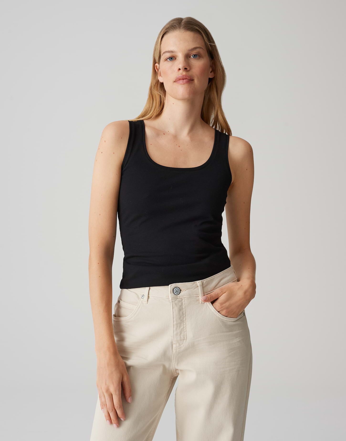 OPUS Trägertop Tanktop IMILIA Slim aus BCI Cotton Mix günstig online kaufen