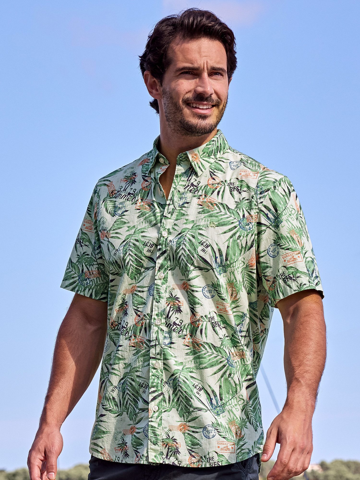 LERROS Kurzarmhemd LERROS Floral gemustertes Halbarmhemd günstig online kaufen