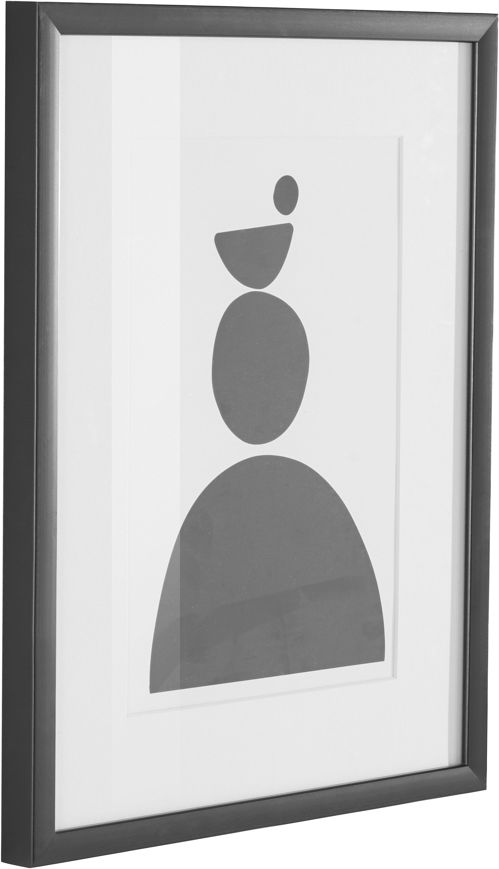LeGer Home by Lena Gercke Bild Black is Beautiful III, Abstrakt, Kunst, Modern, Schwarz-Weiß (1 St), HD Premium Poster-Druck inkl. Holzrahmen