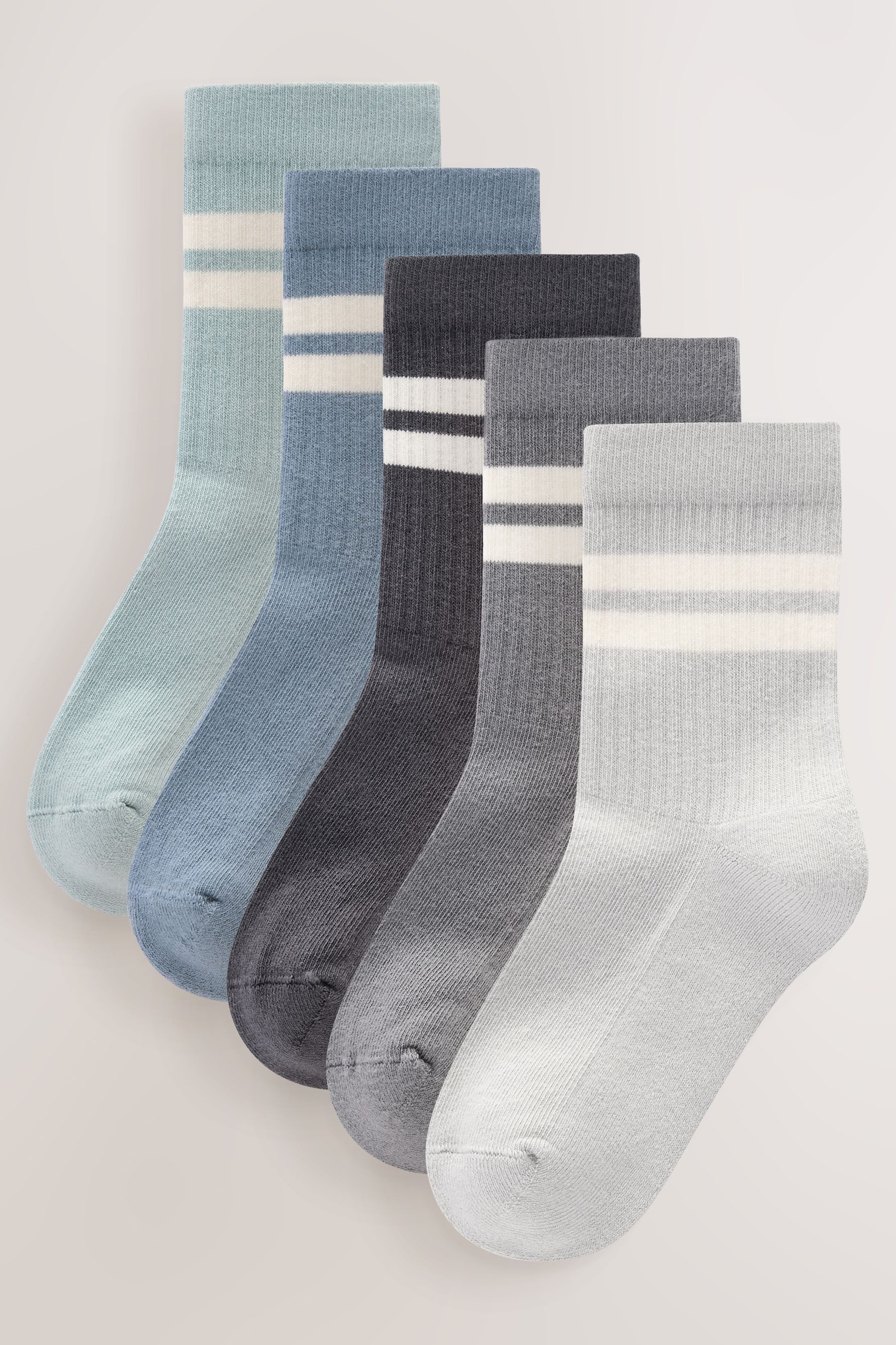 Next Kurzsocken Gerippte Socken im 5er-Pack mit Randstreifen (5-Paar)