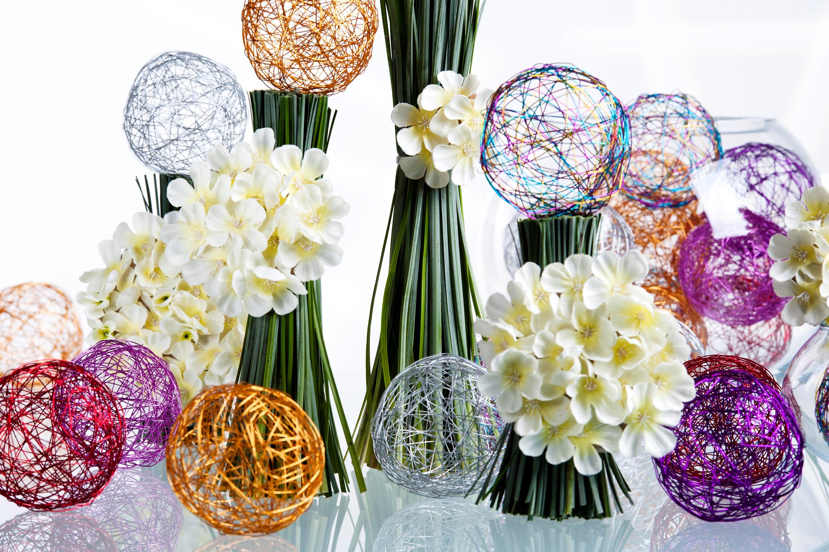 Eurosand Dekokugel DRAHT-BÄLLE 50mm, 5cm/8 Stück in Klarsichtbox