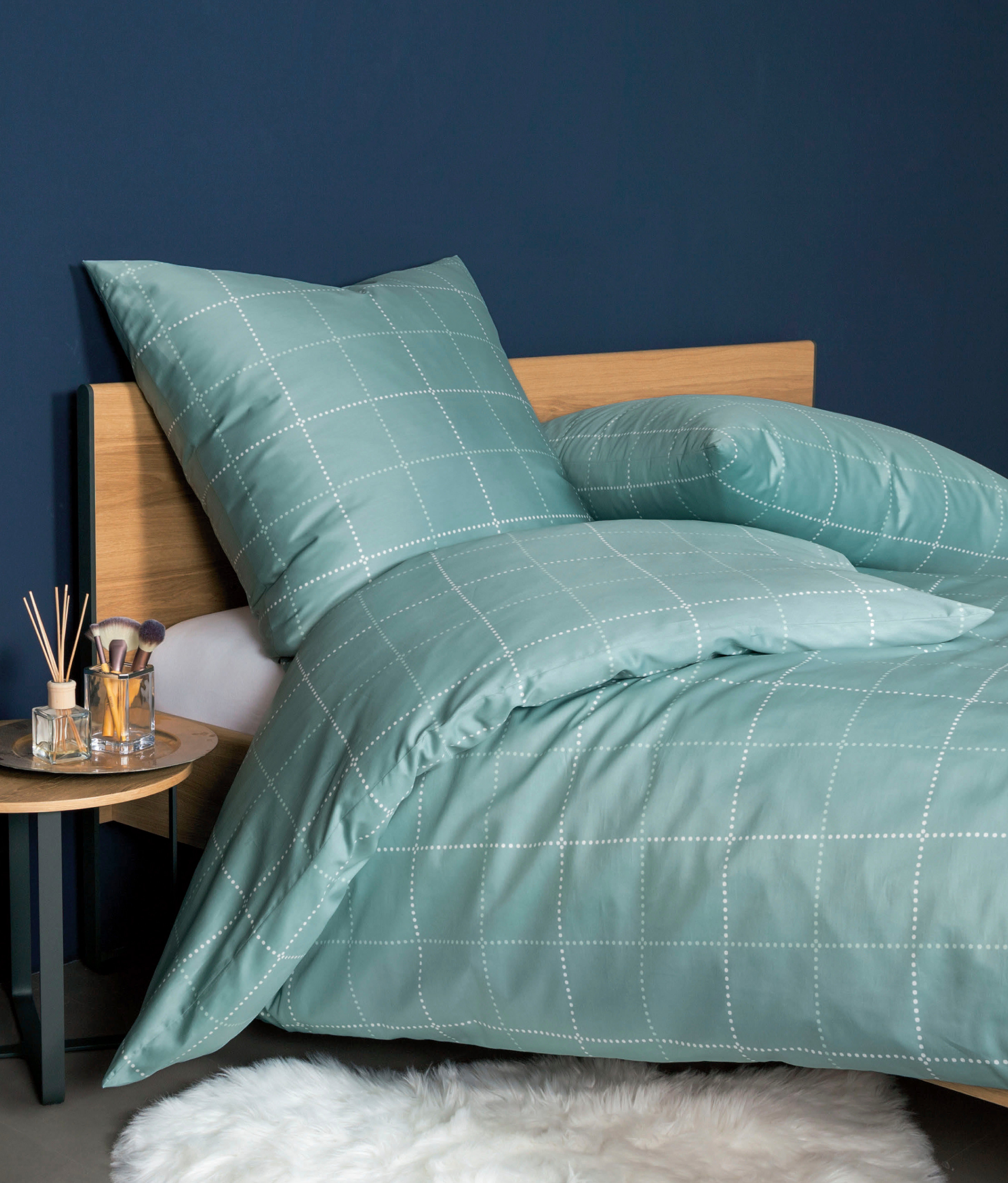 Janine Bettwäsche J. D. 87062, Mako-Satin, 2 teilig, mit Reißverschluss