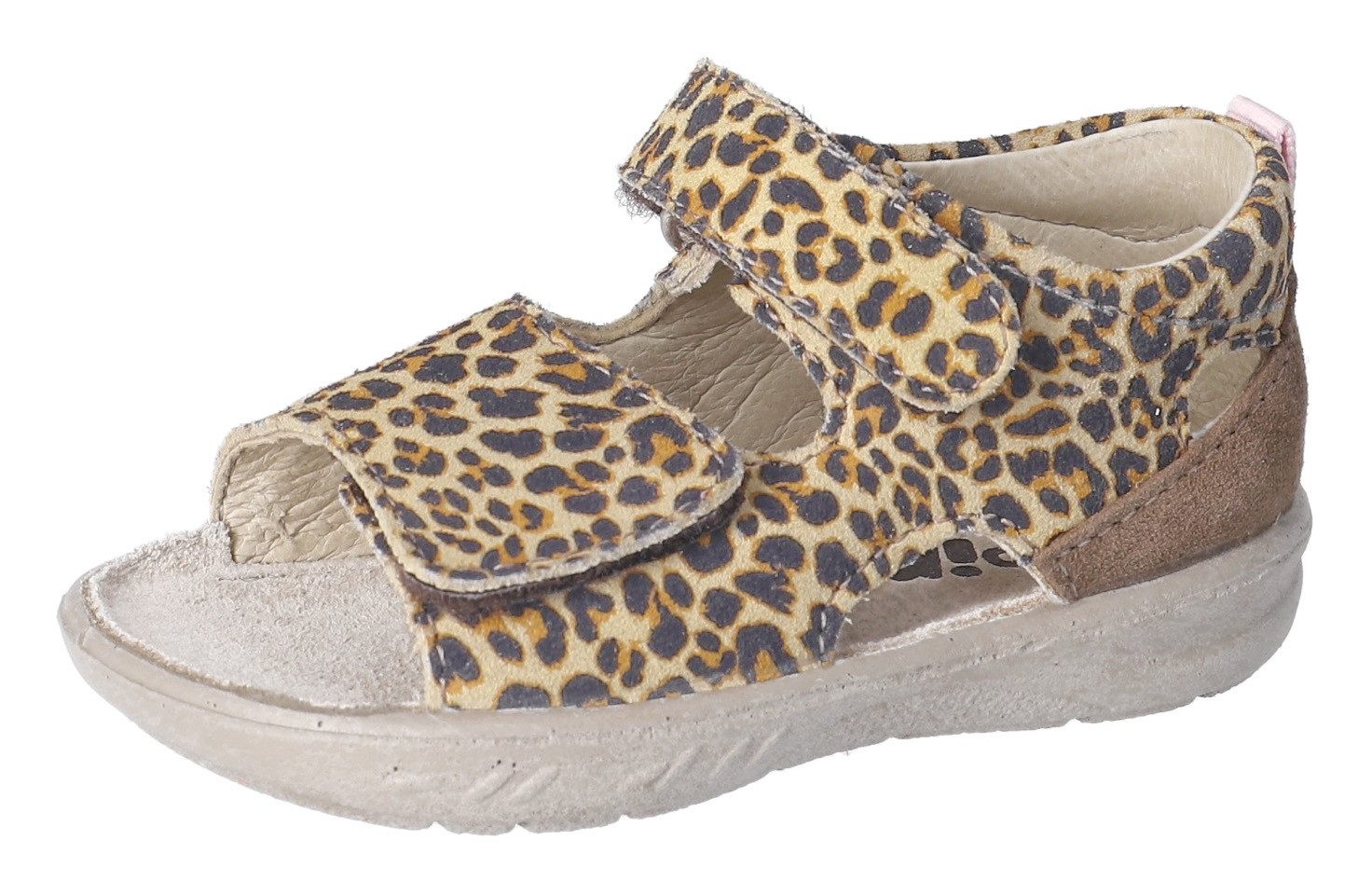 PEPINO by RICOSTA Banu WMS: mittel Lauflernschuh, Sandalette mit Klett und Animal Print, Größenschablone zum Download