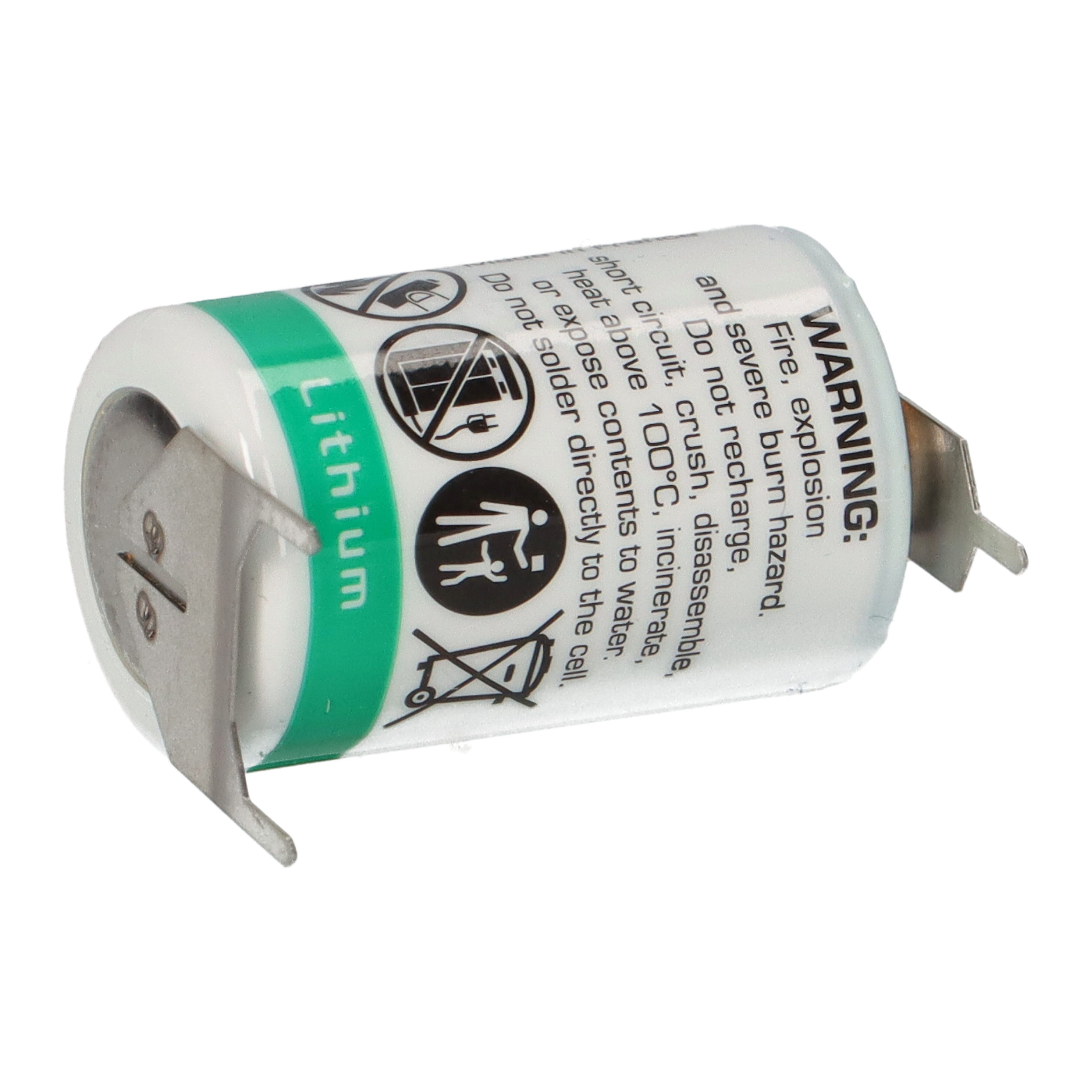 Saft Saft Lithium 3,6V LS14250-3PF Batterie 1/2AA Zelle pin +/- - Batterie
