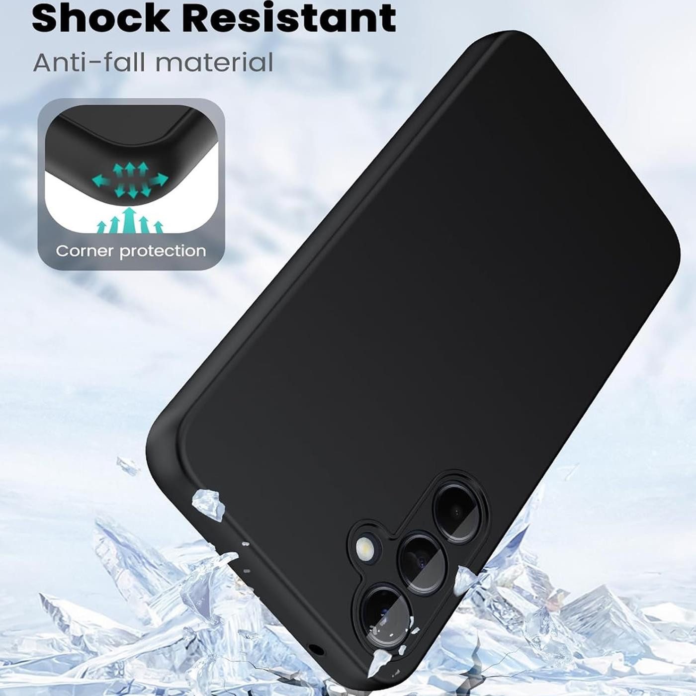 CoolGadget Handyhülle Black Series Handy Hülle für Samsung Galaxy A36 5G 6,7 Zoll, Edle Silikon Schlicht Robust Schutzhülle für Samsung A36 5G 5G Hülle – Bild 5 von 5